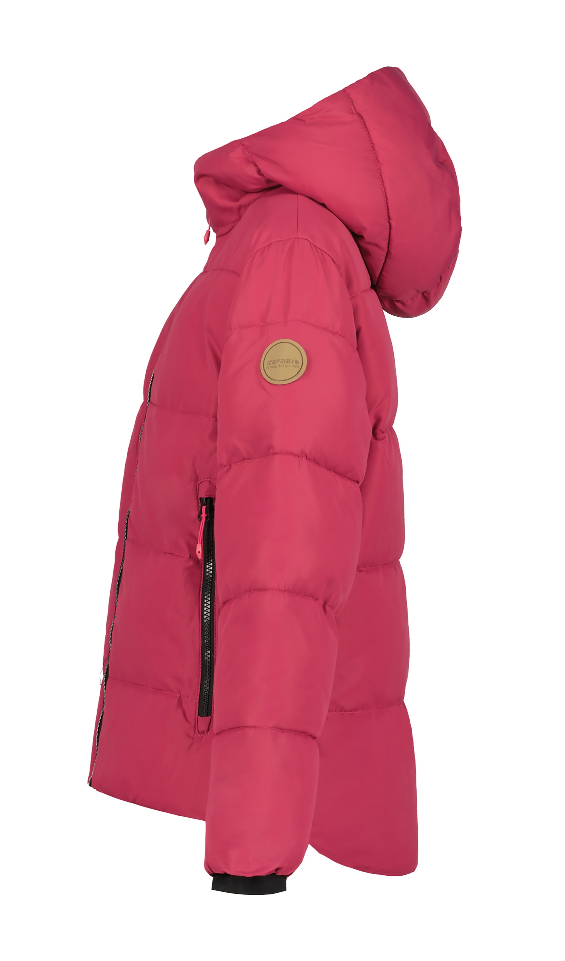 Icepeak Steppjacke »KARNAK JR - für Kinder«, mit Kapuze, mit dezenten Logoschriftzügen am Rumpfabschluss und Verschluss