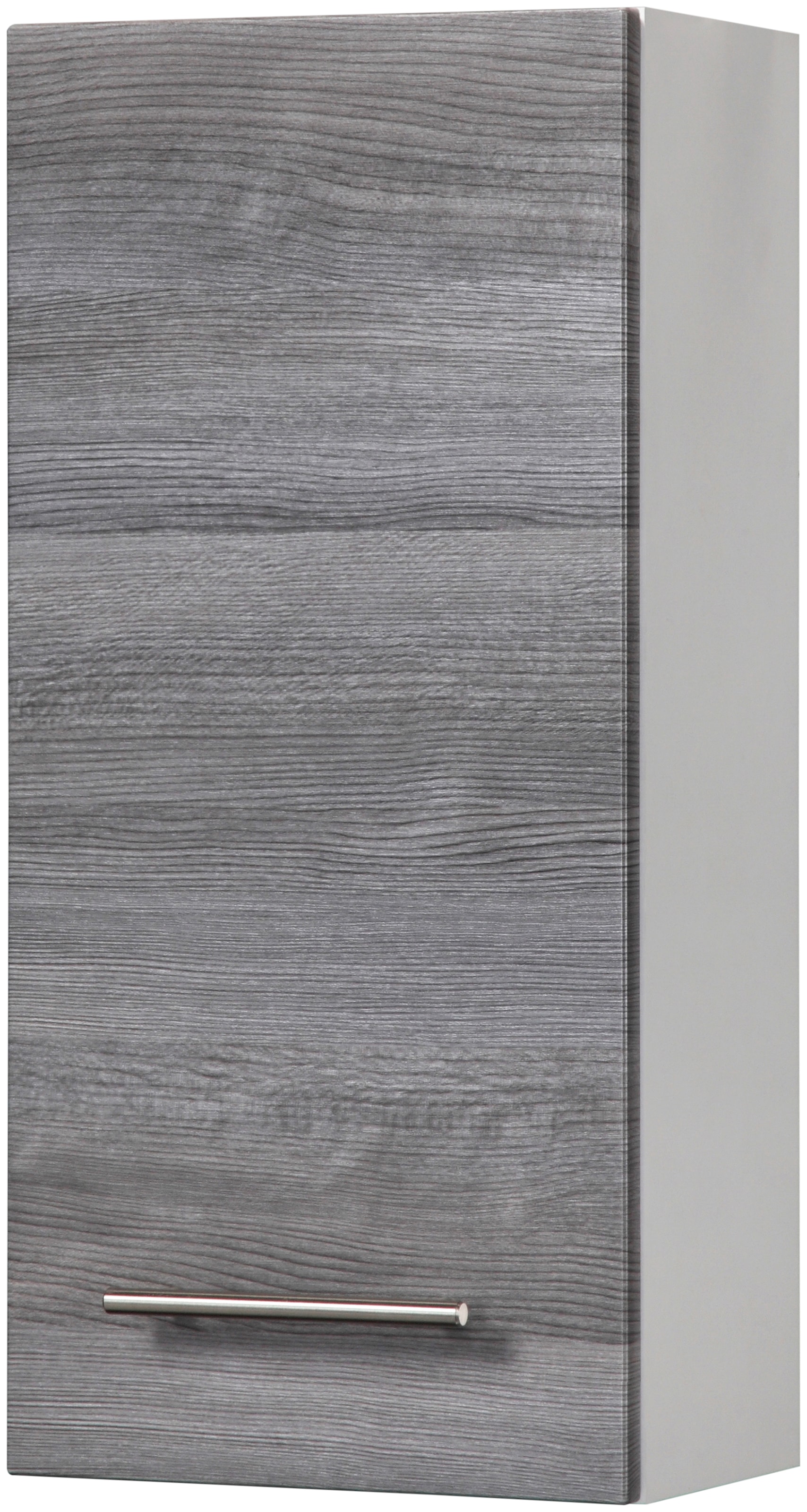 welltime Badmöbel-Set »"Trento", Badezimmer-Set, Hängeschrank, Unterschrank, Hochschrank«, (5 St.), Waschbeckenunterschrank, Spiegelschrank inkl. Aufbauleuchte