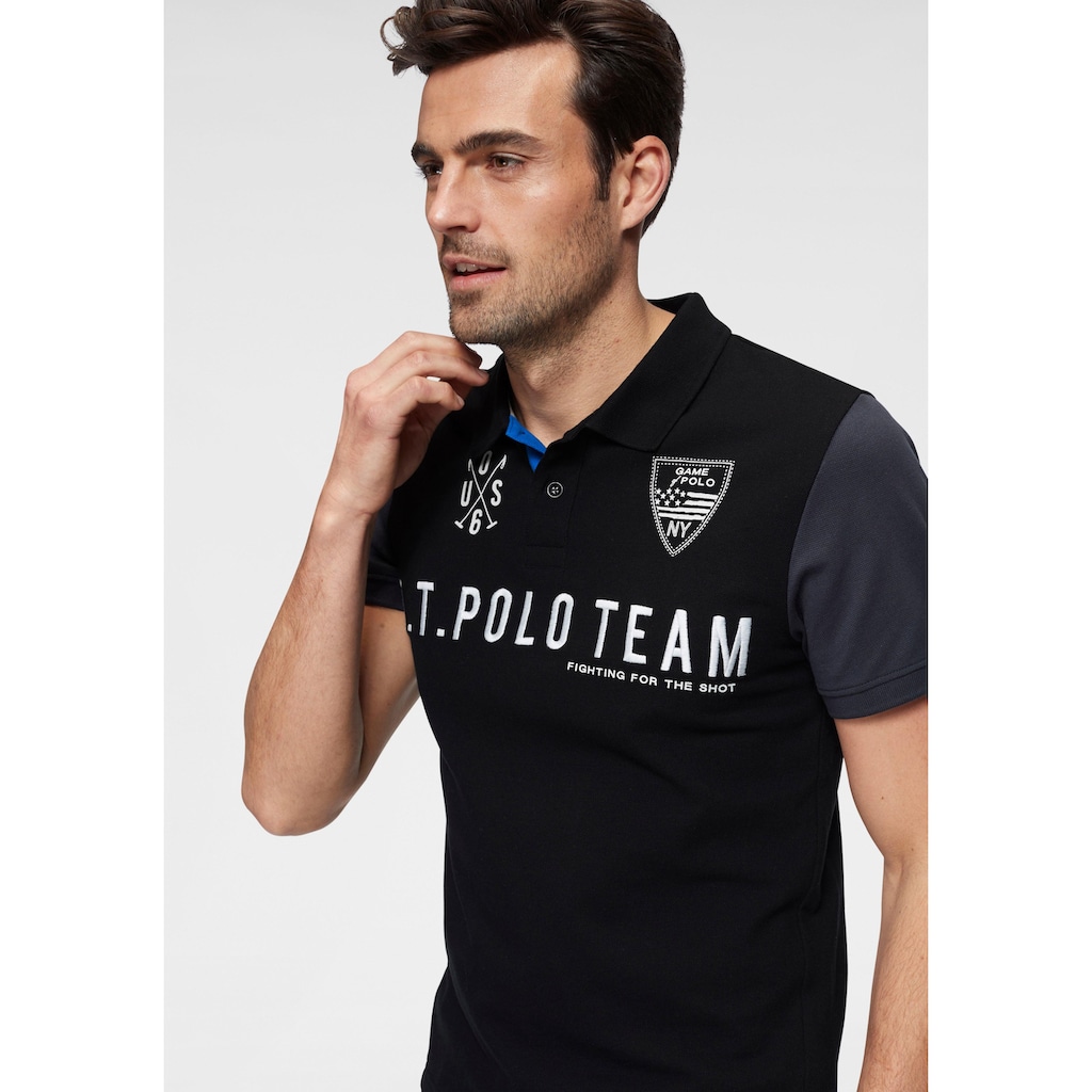 TOM TAILOR Polo Team Poloshirt, mit großer Logostickerei
