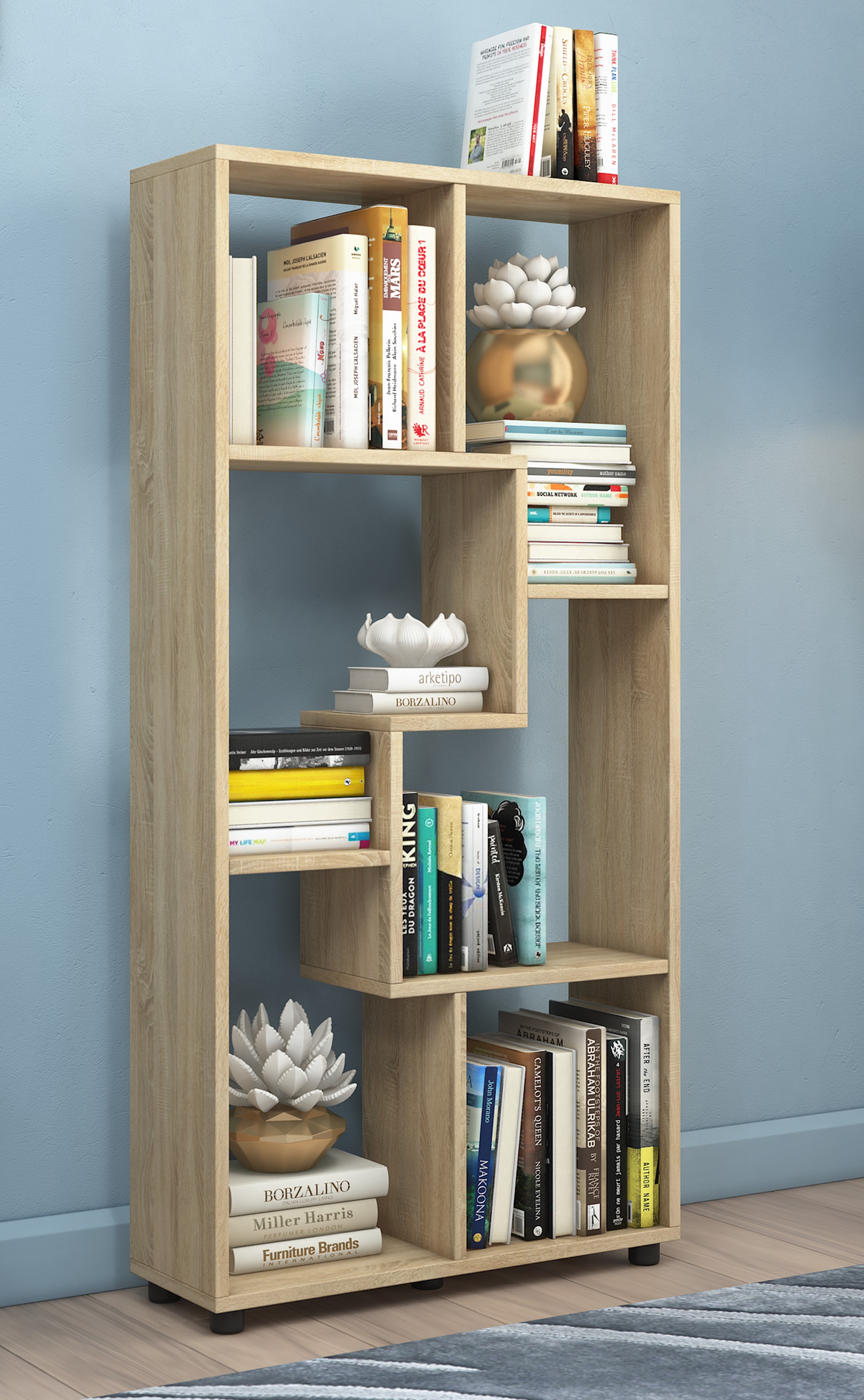 VCM Standregal »Holz Stand Regal Raumteiler Bücherregal Blina«