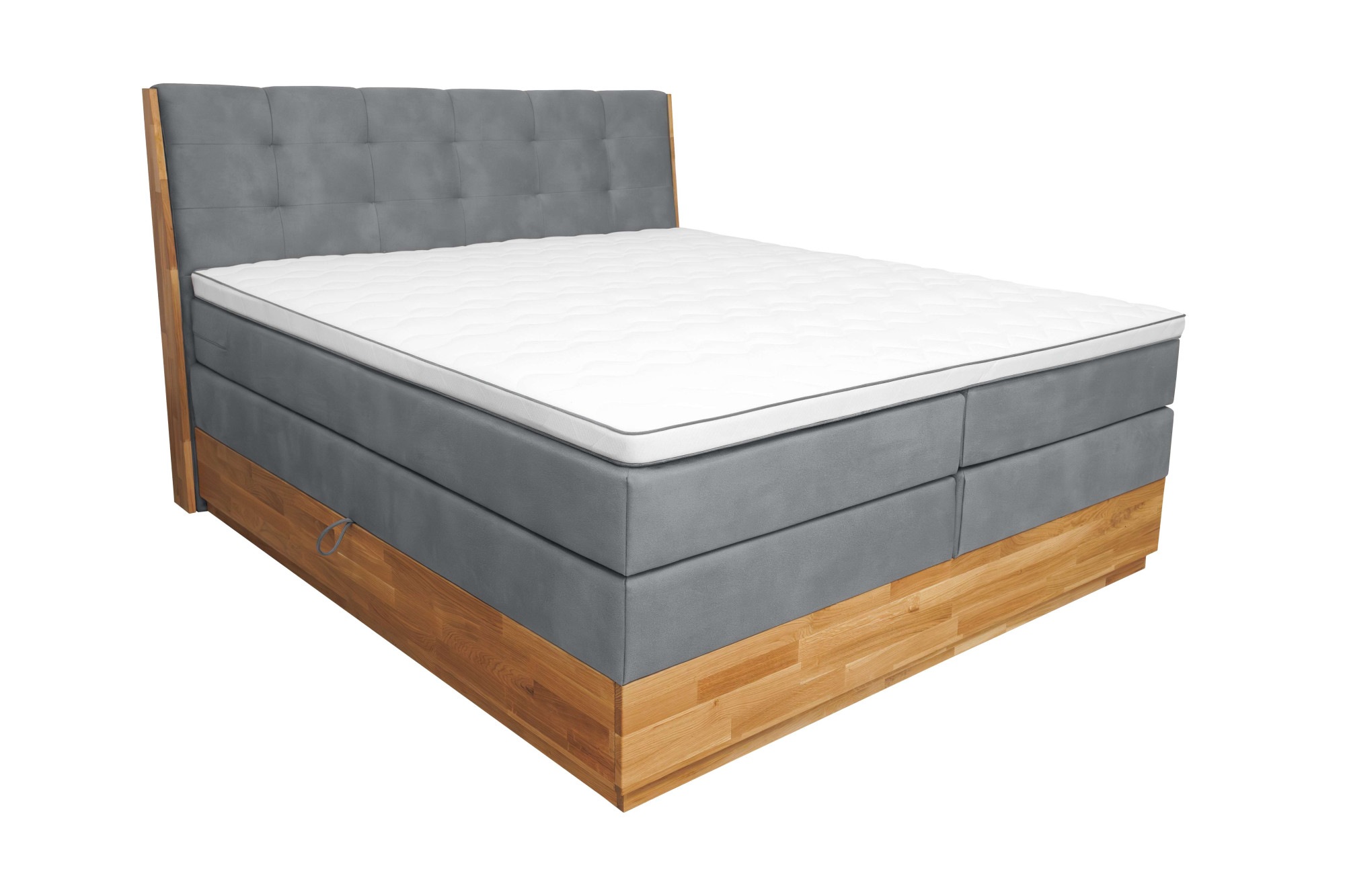 OTTO home Boxspringbett »Alleea, Doppelbett, Polsterbett, Federkernbett, Komforbett, 160/180 cm« inkl. Topper, zwei Bettkästen, Taschen-Federkernmatratze, Härtegrad 3