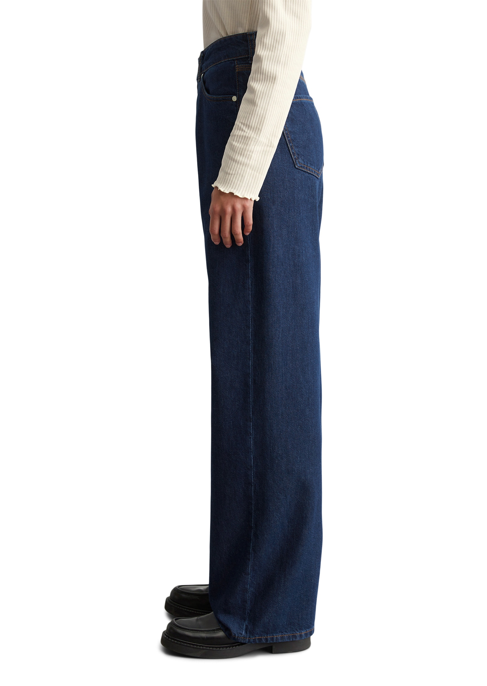 Marc O'Polo DENIM Weite Jeans »aus dunkelblauem Rigid Denim«