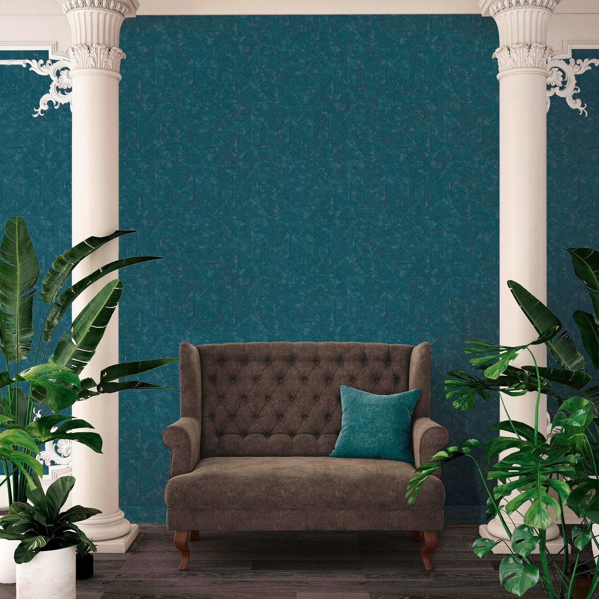 Architects Paper Vliestapete »Absolutely Chic« Motiv | Strukturmuster | gemustert leicht strukturiert Struktur Tapete Design Grafik Vliestapete Metallic Tapeten Wohnzimmer