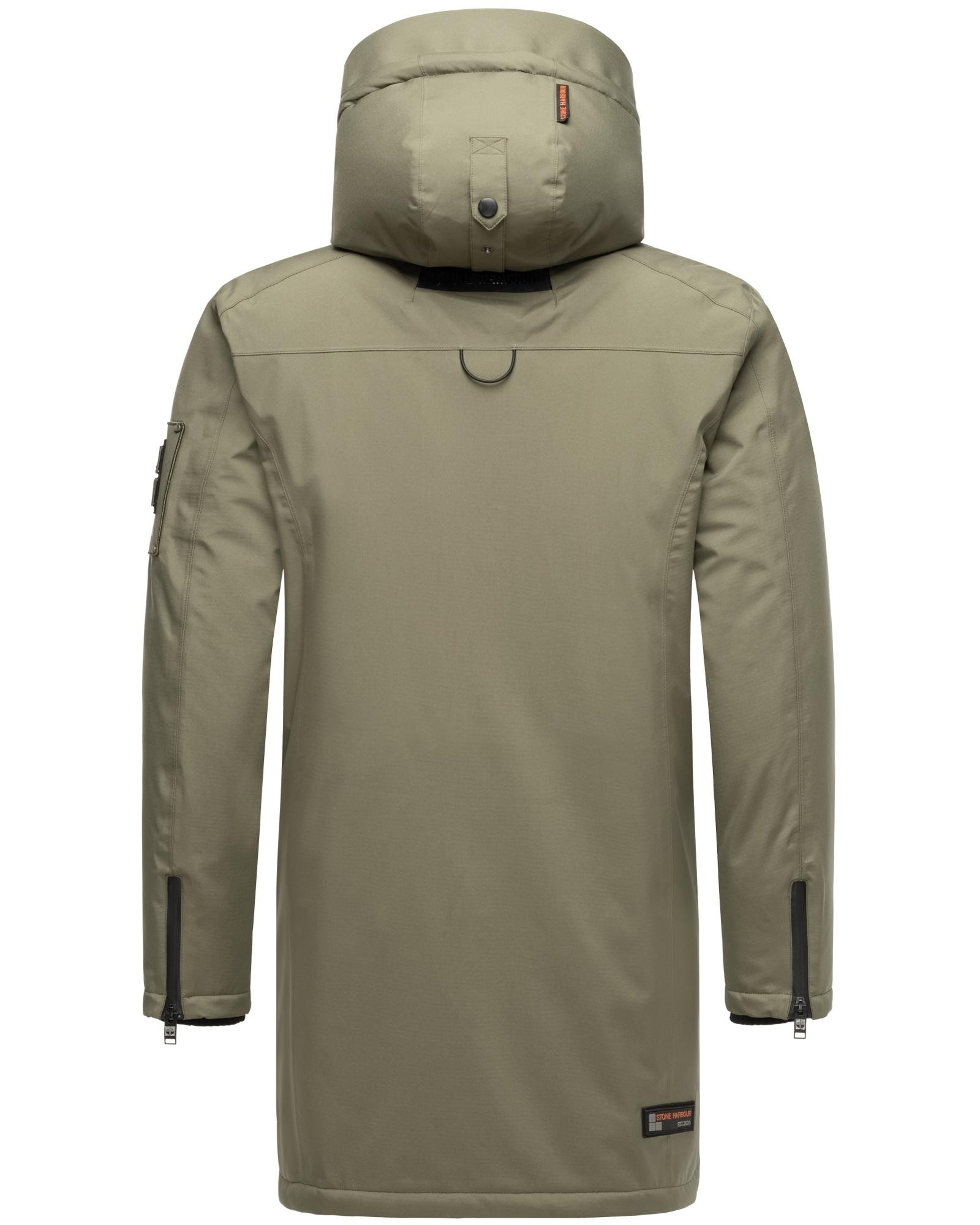 Stone Harbour Wintermantel »Ragaan«, modischer Herren Winterparka mit Teddyfell Futter