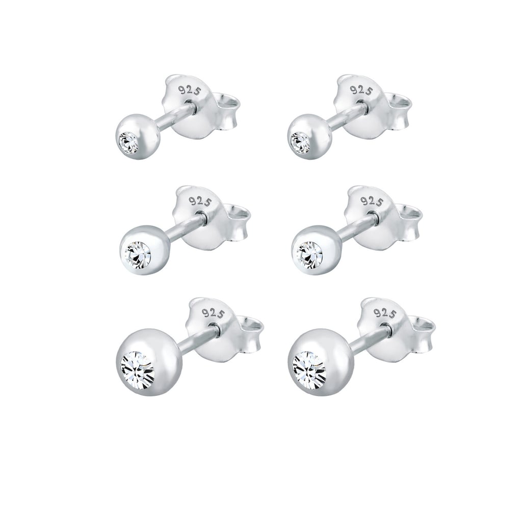 Elli Ohrring-Set »Stecker Kristalle 925 Sterling Silber«