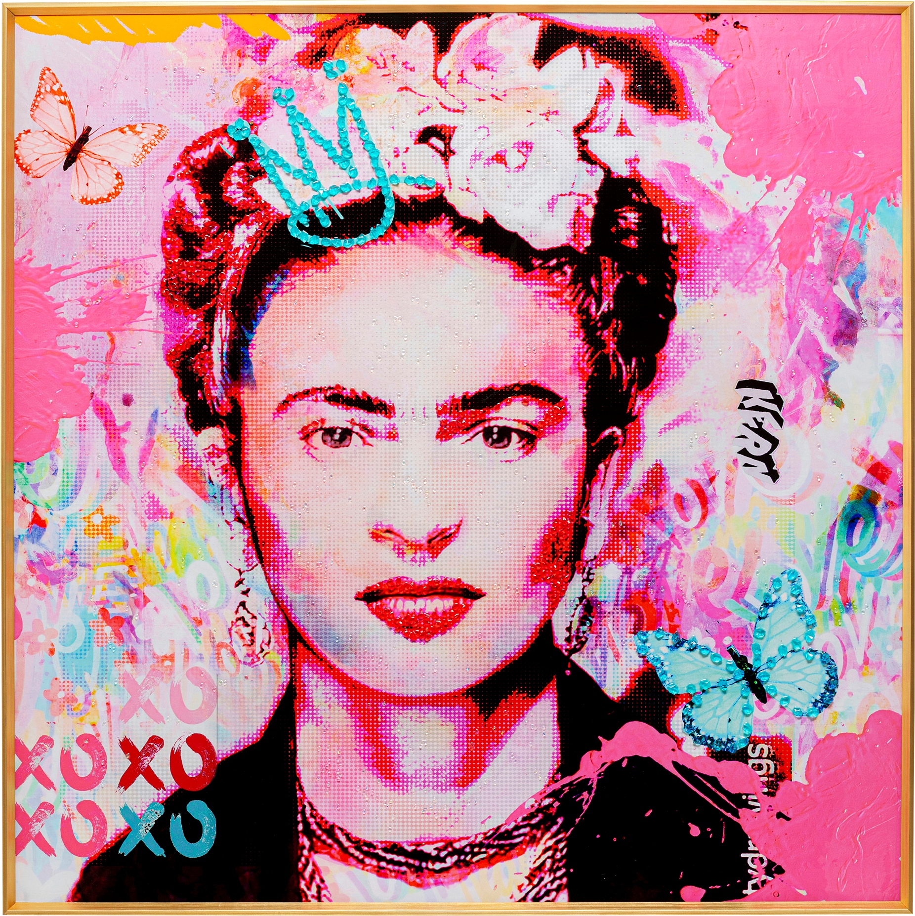 Kare Design Bild mit Rahmen "Gerahmtes Bild La Viva 100x100cm" 1, verschiedene Motive