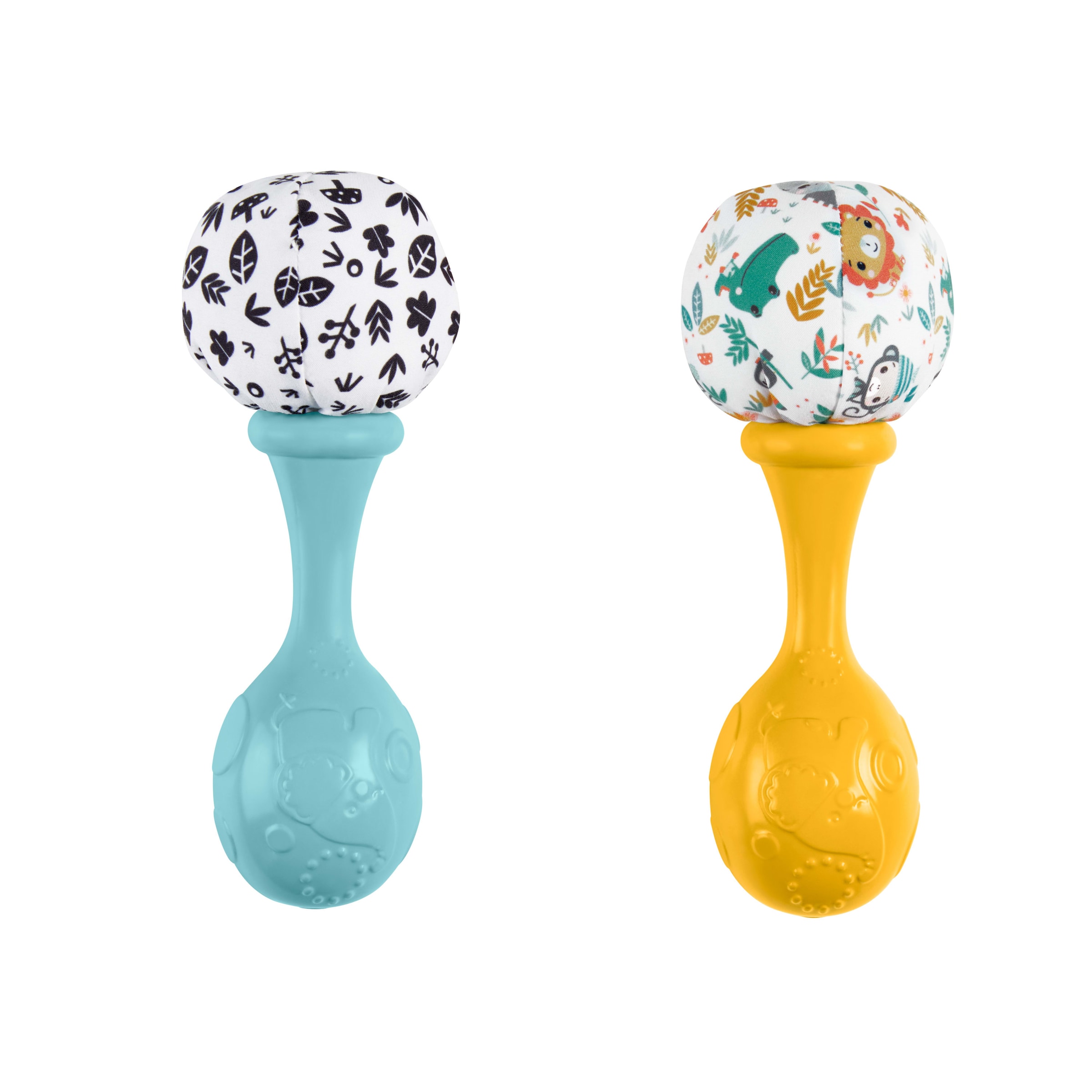 Fisher-Price® Rassel »Rumba-Rasseln mit Stoff, blau/gelb«