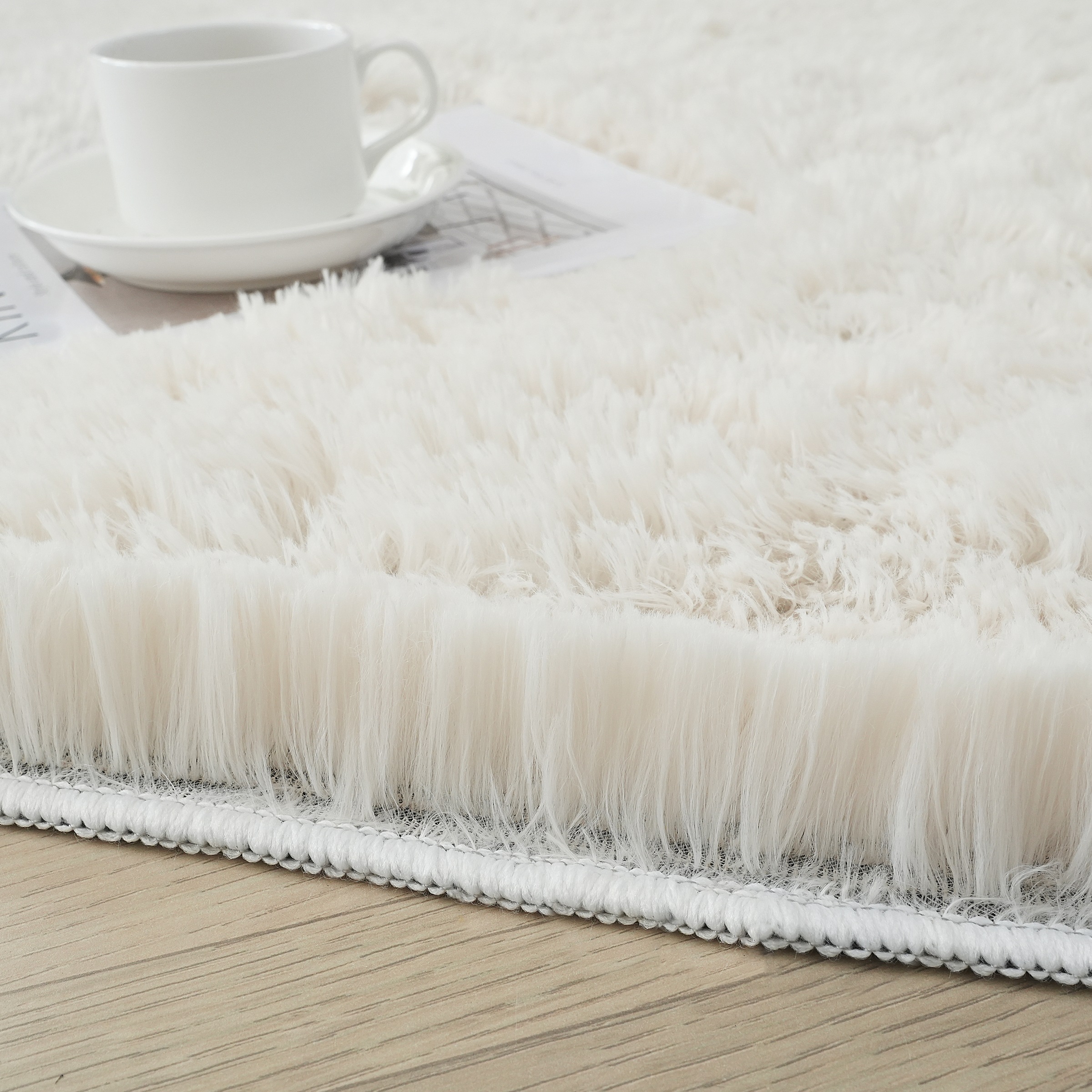 my home Hochflor-Teppich »Leava, besonders weich und kuschelig, leichter Glanz«, rechteckig, 37 mm Höhe, uni, Mikrofaser Teppiche, Wohnzimmer, Schlafzimmer, Esszimmer