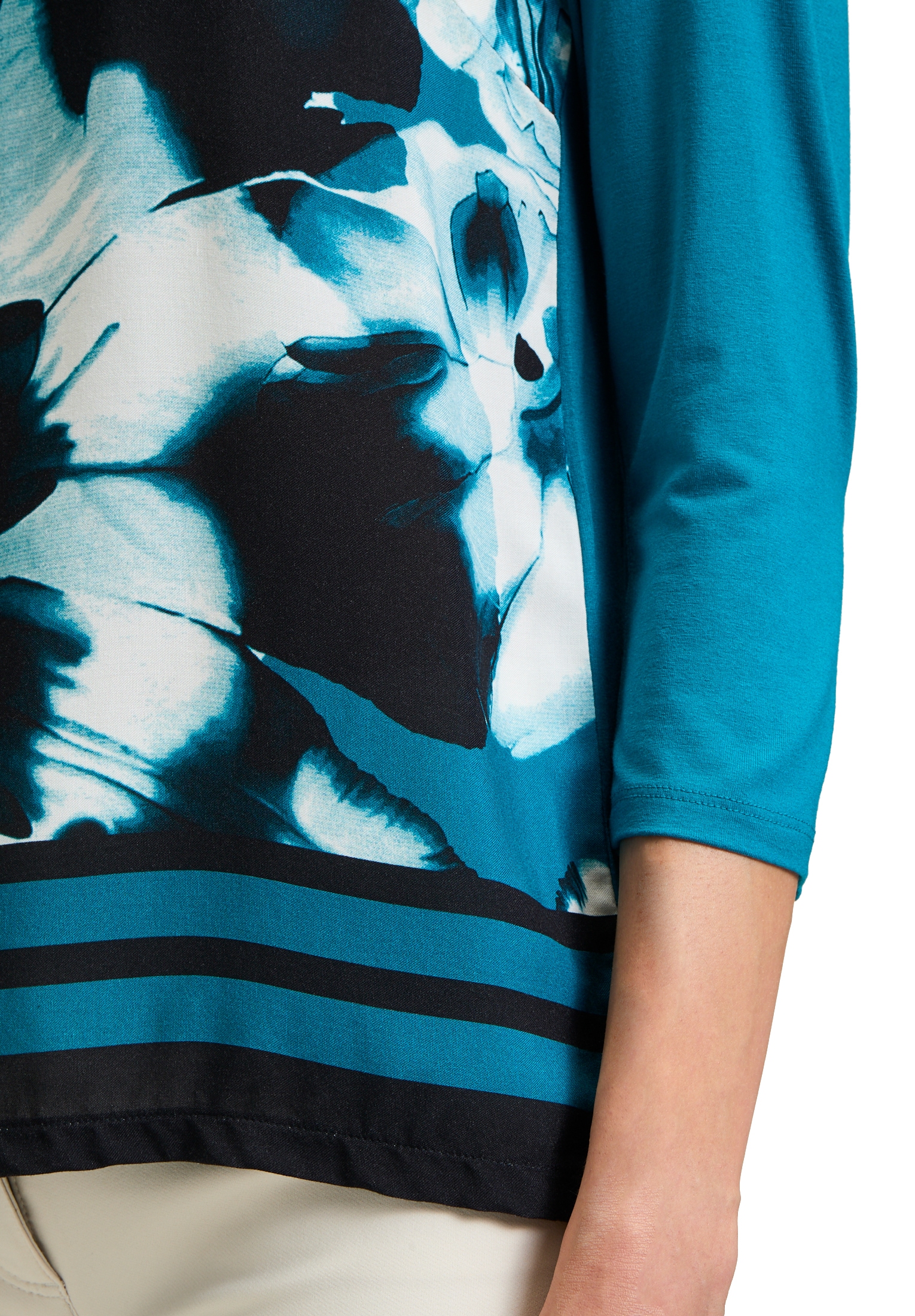 Betty Barclay 3/4-Arm-Shirt »Betty Barclay Damen Blusenshirt mit Aufdruck«, (1 tlg.), Glitzersteine