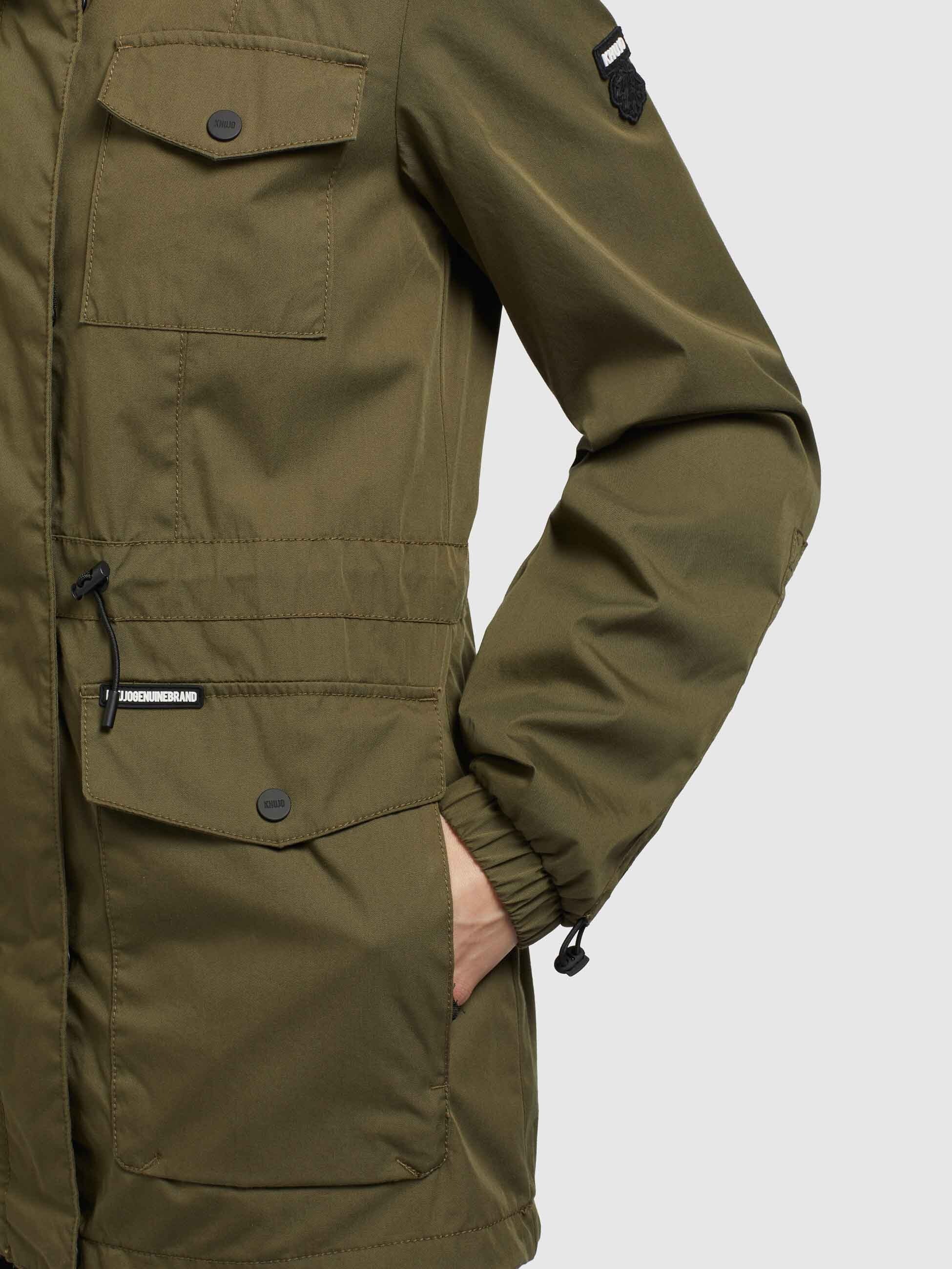 khujo Military-Jacke »ELST«, (1 St.), mit Kapuze, mit hoch schließender Kapuze