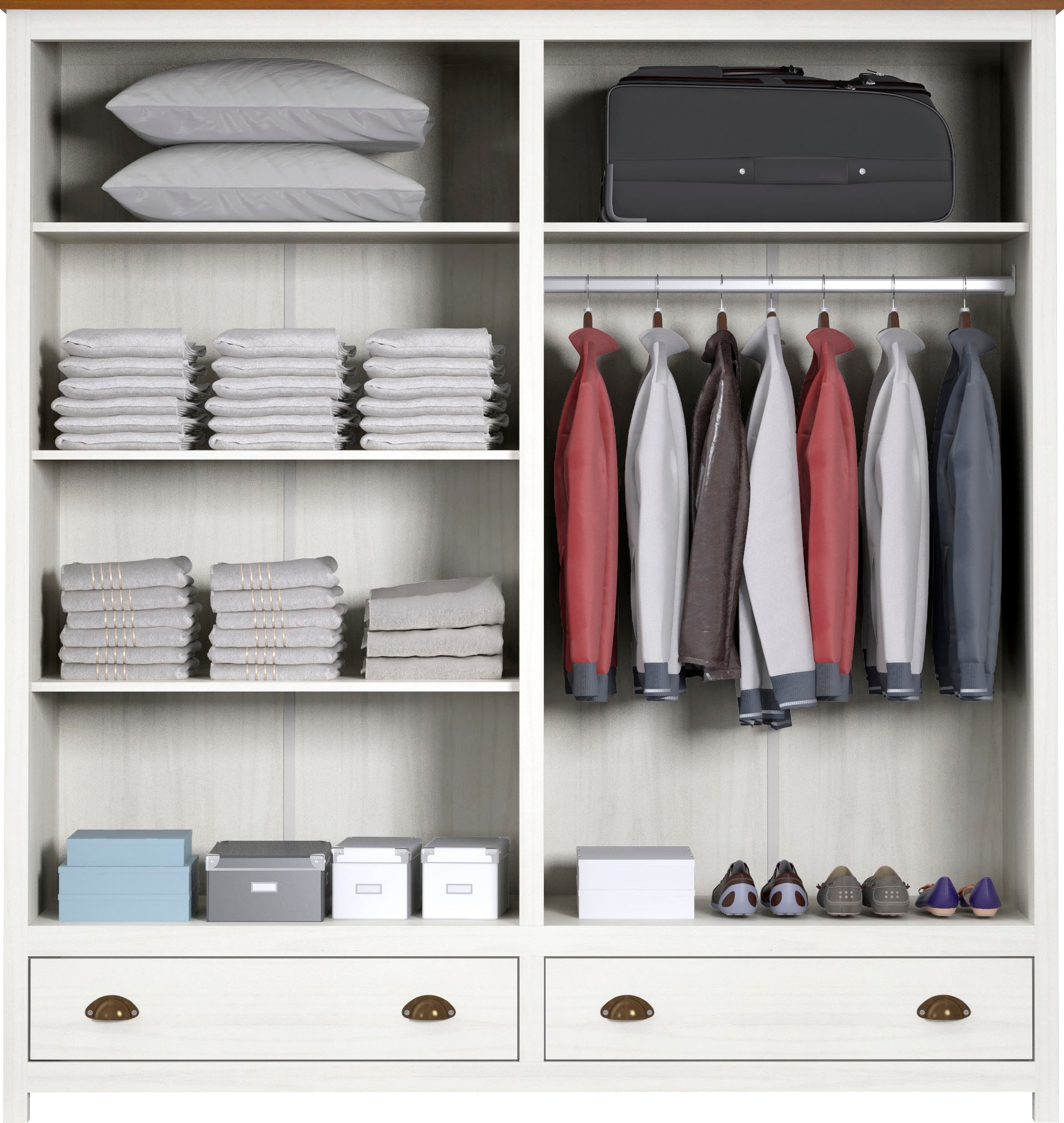 Thumbnail - Möbilia Kleiderschrank "Salgen" im Landhaus-Stil