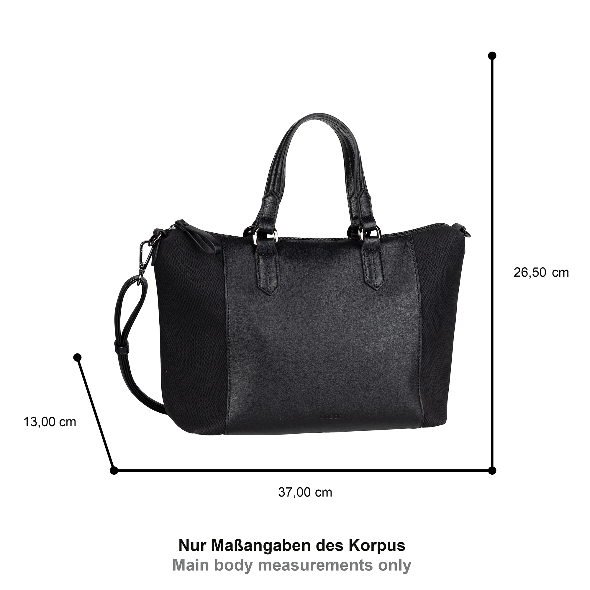 Gabor Shopper »Wanda«, aus leicht genarbtem Lederimitat mit Schlangenstruktur und Ziernähten