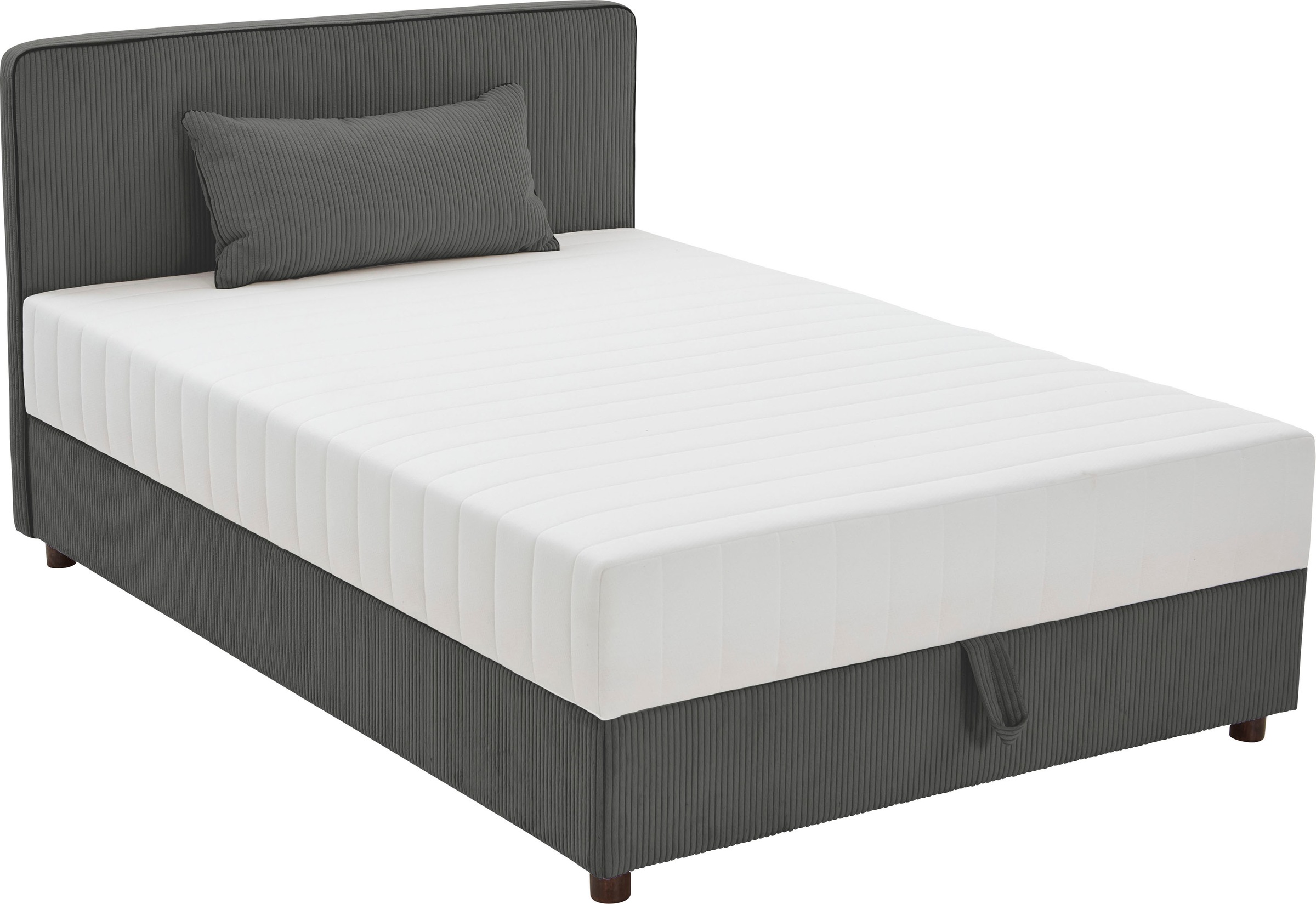 ATLANTIC home collection Bett "Corinna" Boxbett inkl. Stauraum, Cord, erhältlich in unterschiedlichen Breiten