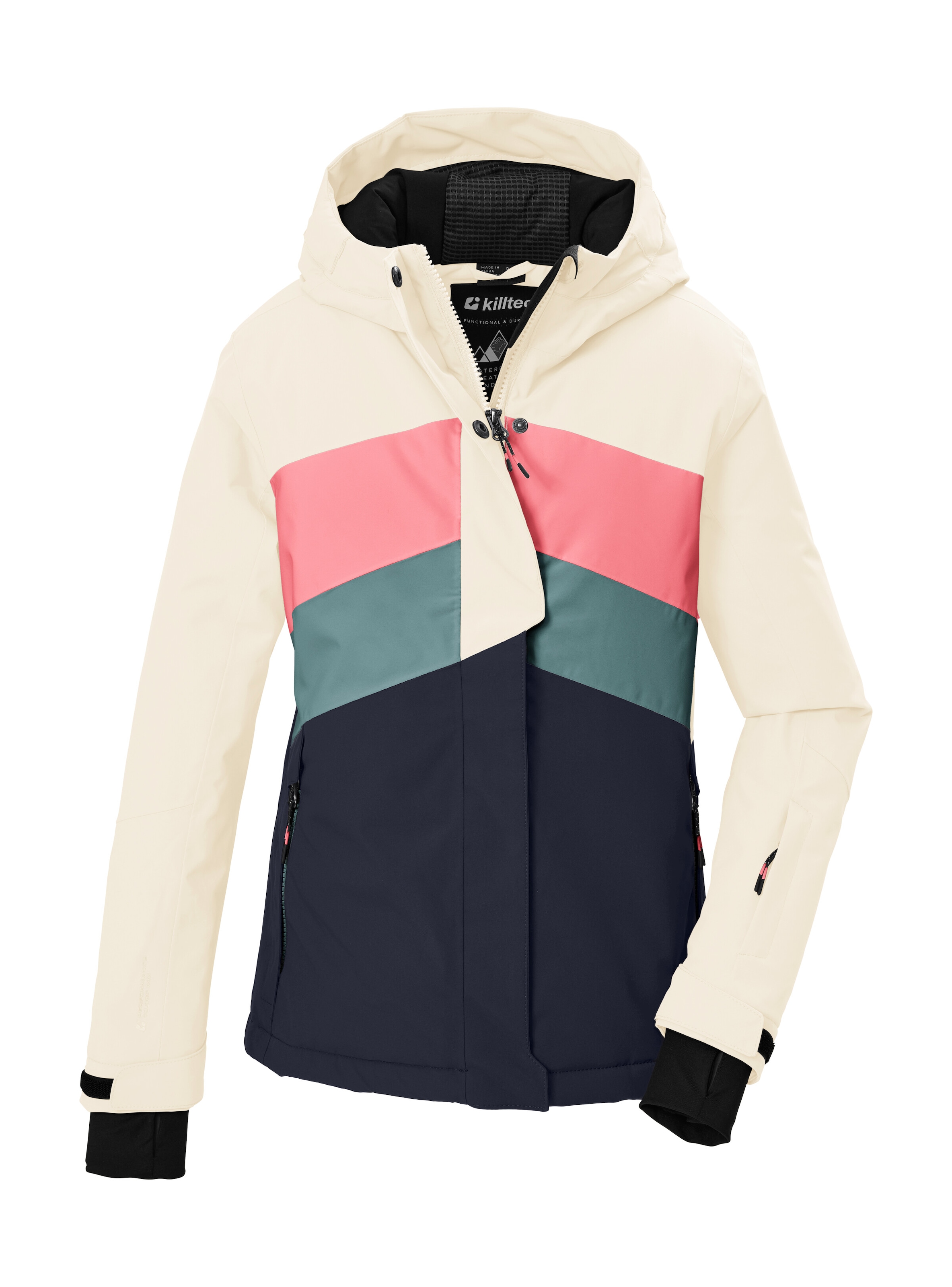 Killtec Skijacke "KSW 196 GRLS SKI JCKT" Wind- und wasserdichte Skijacke mit verstellbaren Details