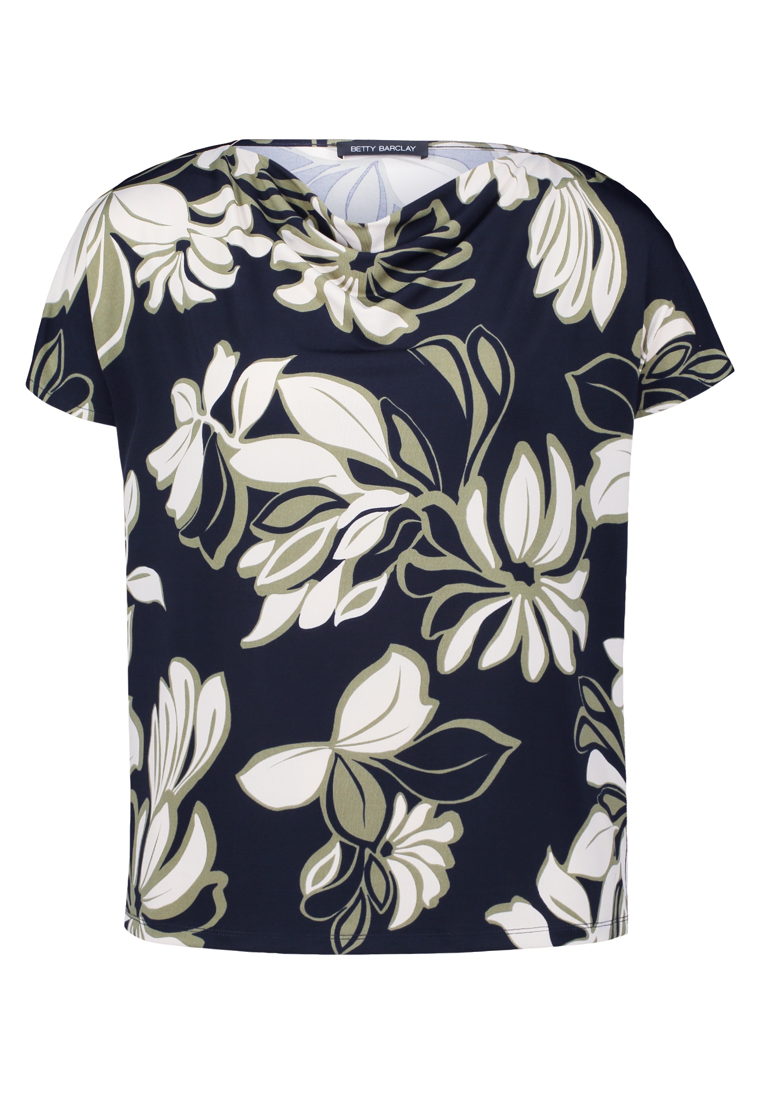 Betty Barclay Kurzarmshirt »Betty Barclay Printshirt mit Wasserfallausschnitt«, (1 tlg.)
