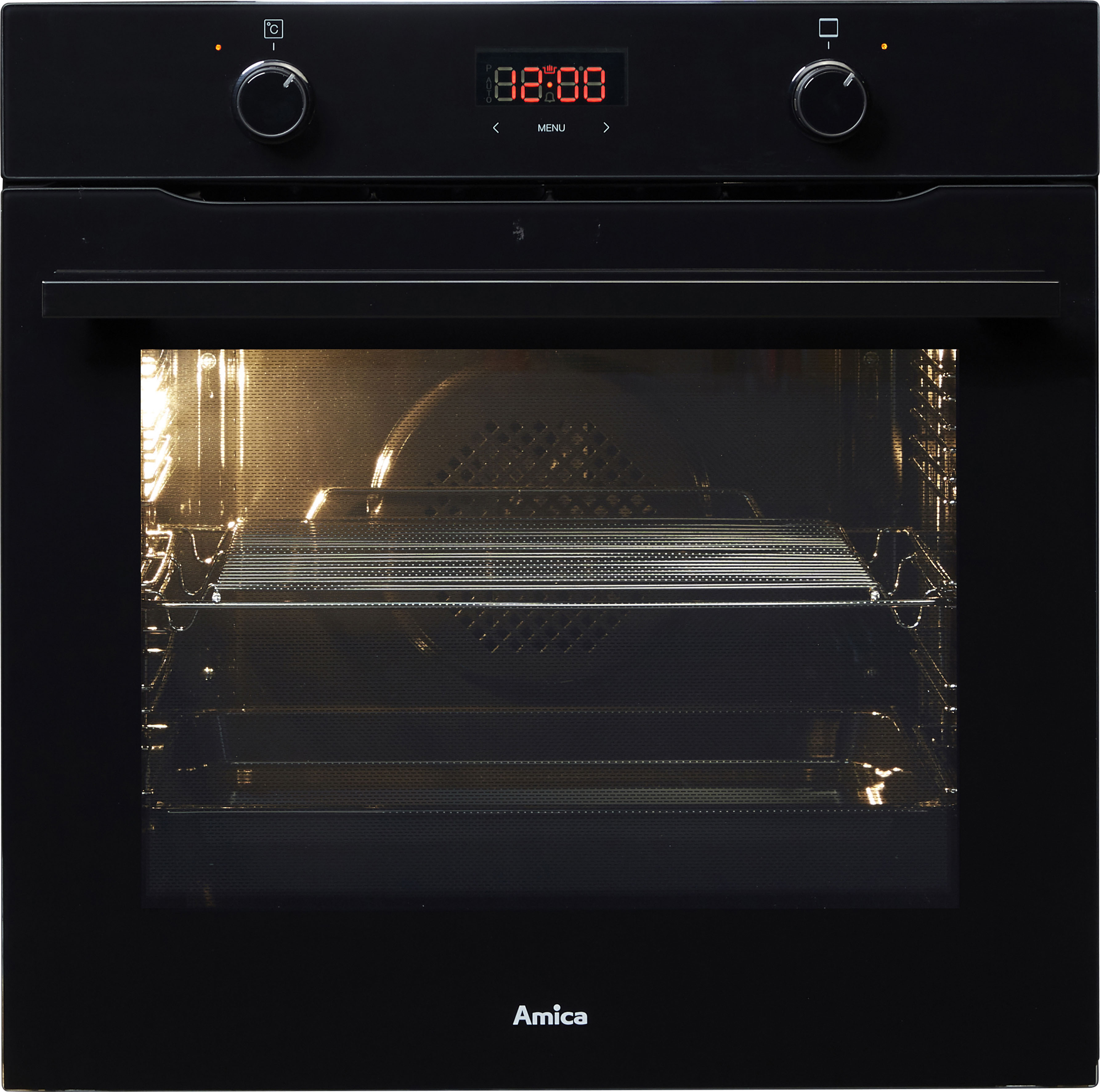 Amica Backofen "EBX 943 600 S" mit Teleskopauszug nachrüstbar mit Steam Clean Komfortables Backen mit klarer Sicht und einfacher Reinigung