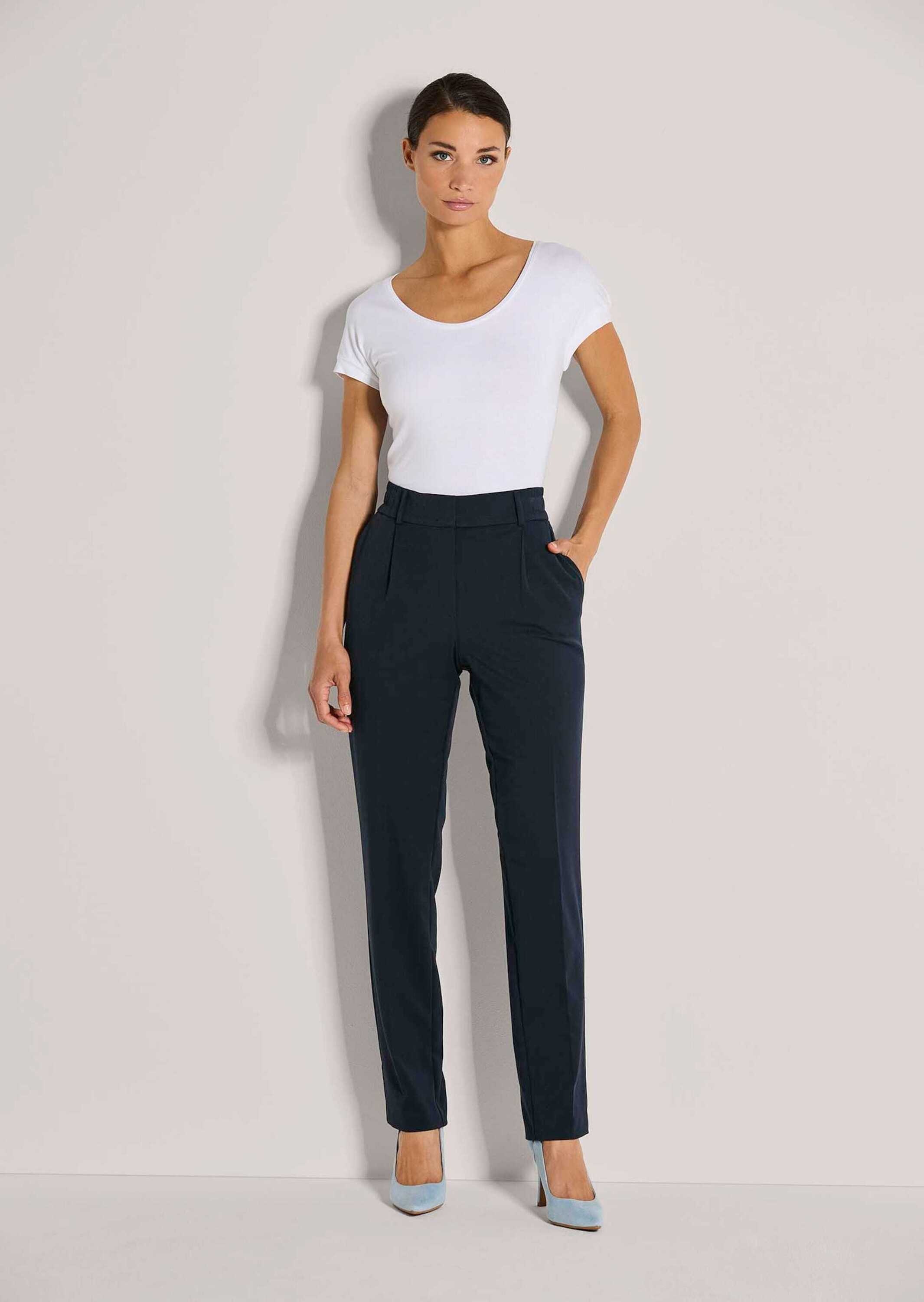 MADELEINE Bundfaltenhose »Chinohose Konische Businesshose mit Stretch-Komfort«