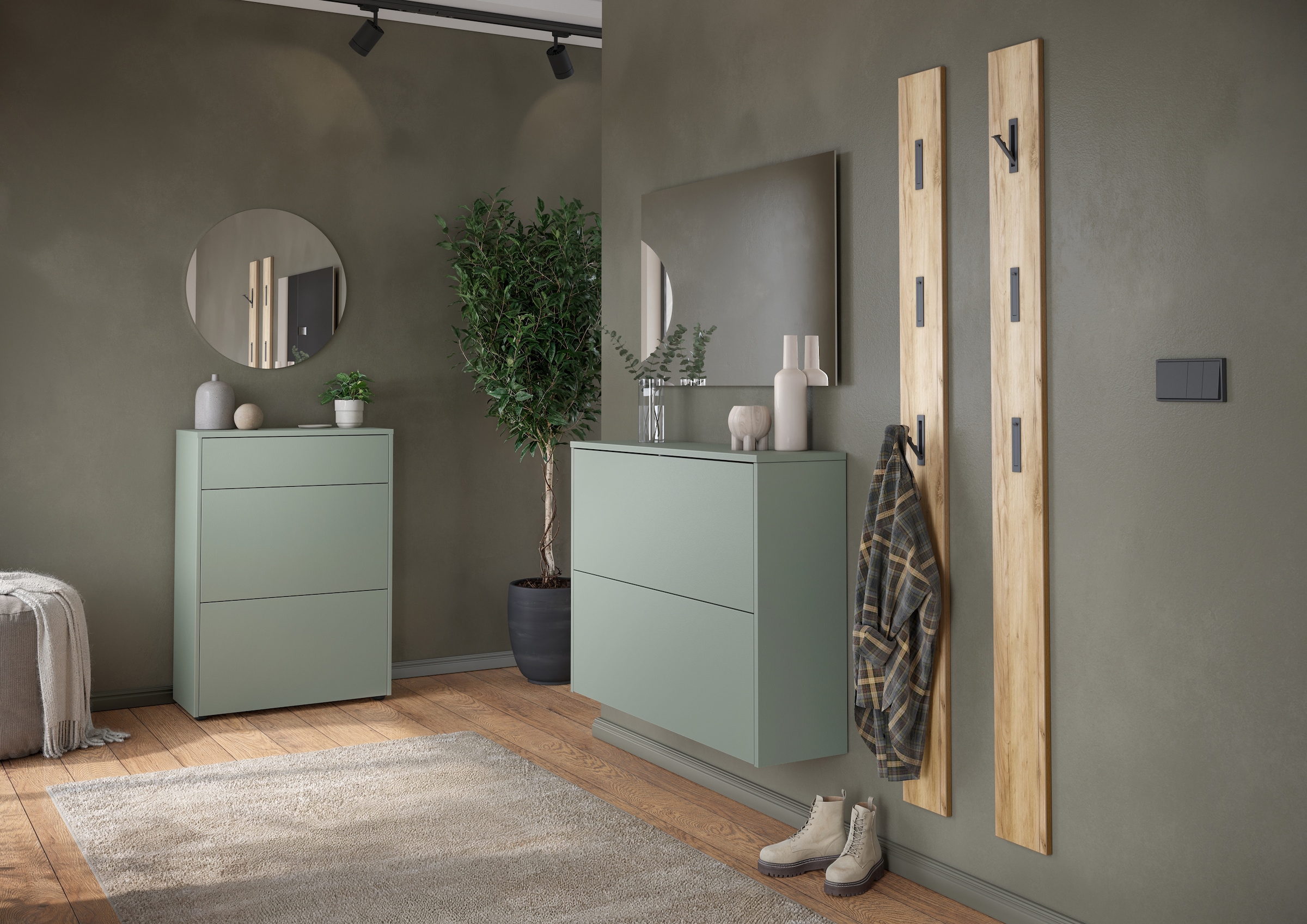 GERMANIA Schuhschrank »Binetto« 1 Stk. tlg. Schuhschrank mit einer Schublade, zwei Klappen und Push-to-open Tech.