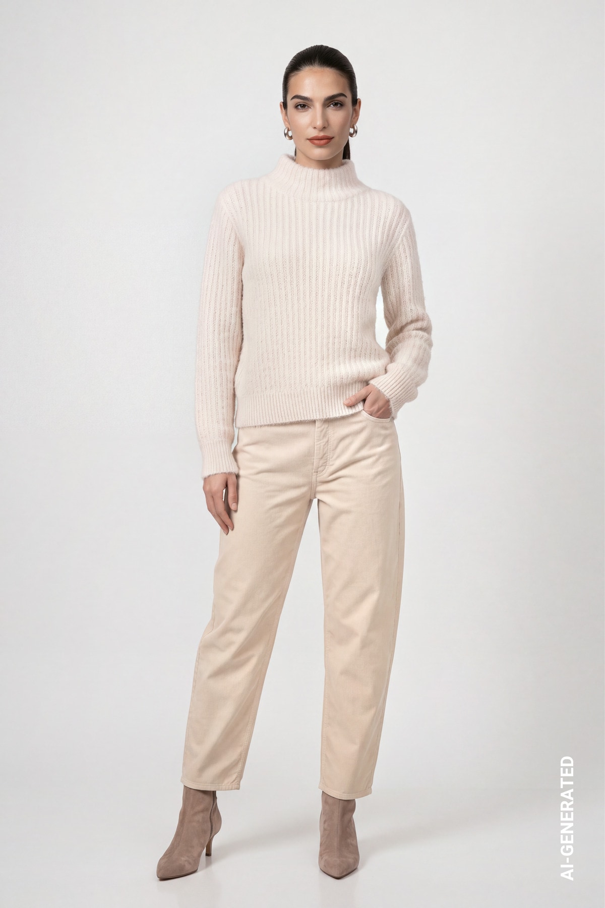 Monari Strickpullover Regular fit mit Stehkragen