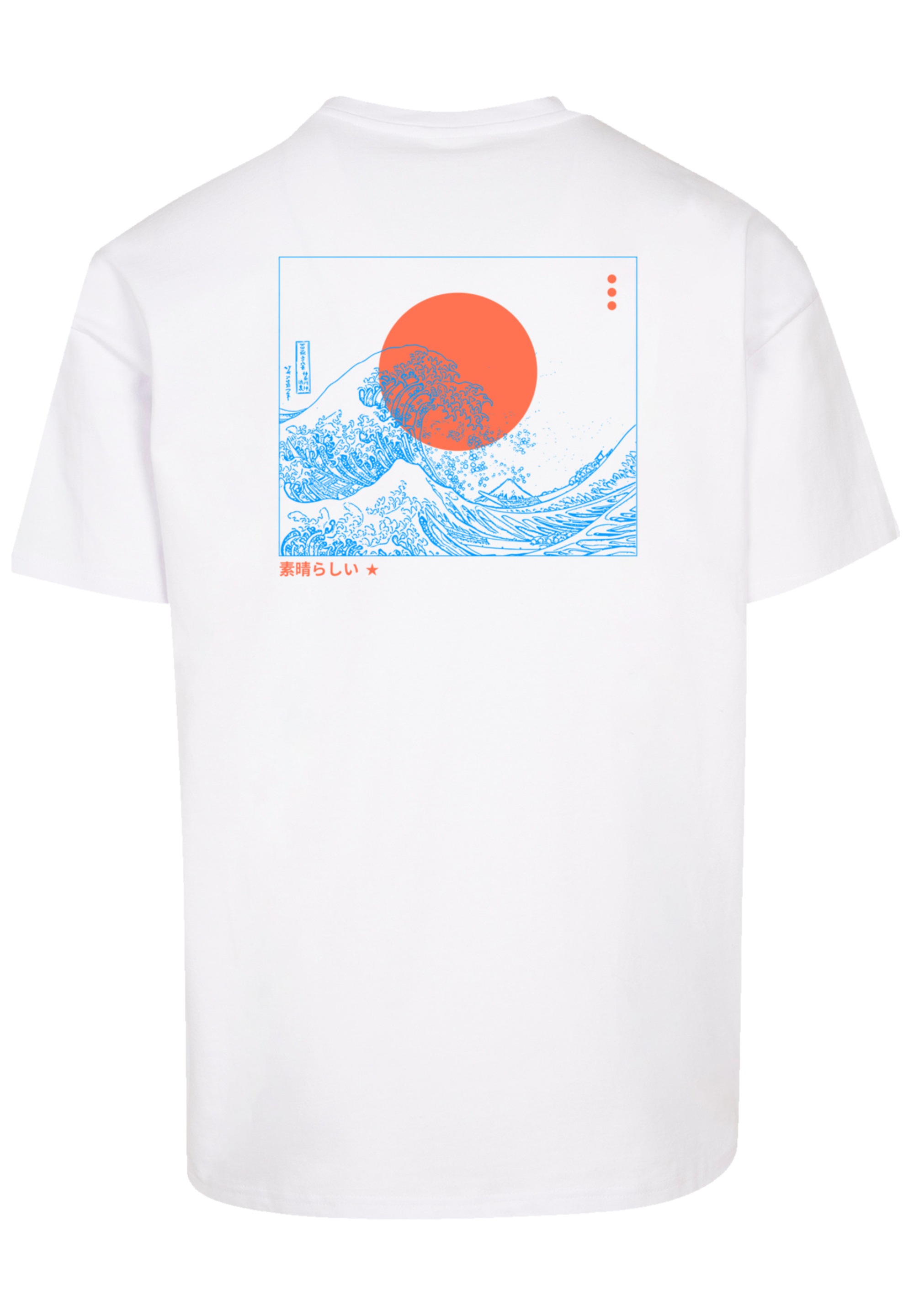 F4NT4STIC T-Shirt »Kanagawa Welle Blue«, Premium Qualität