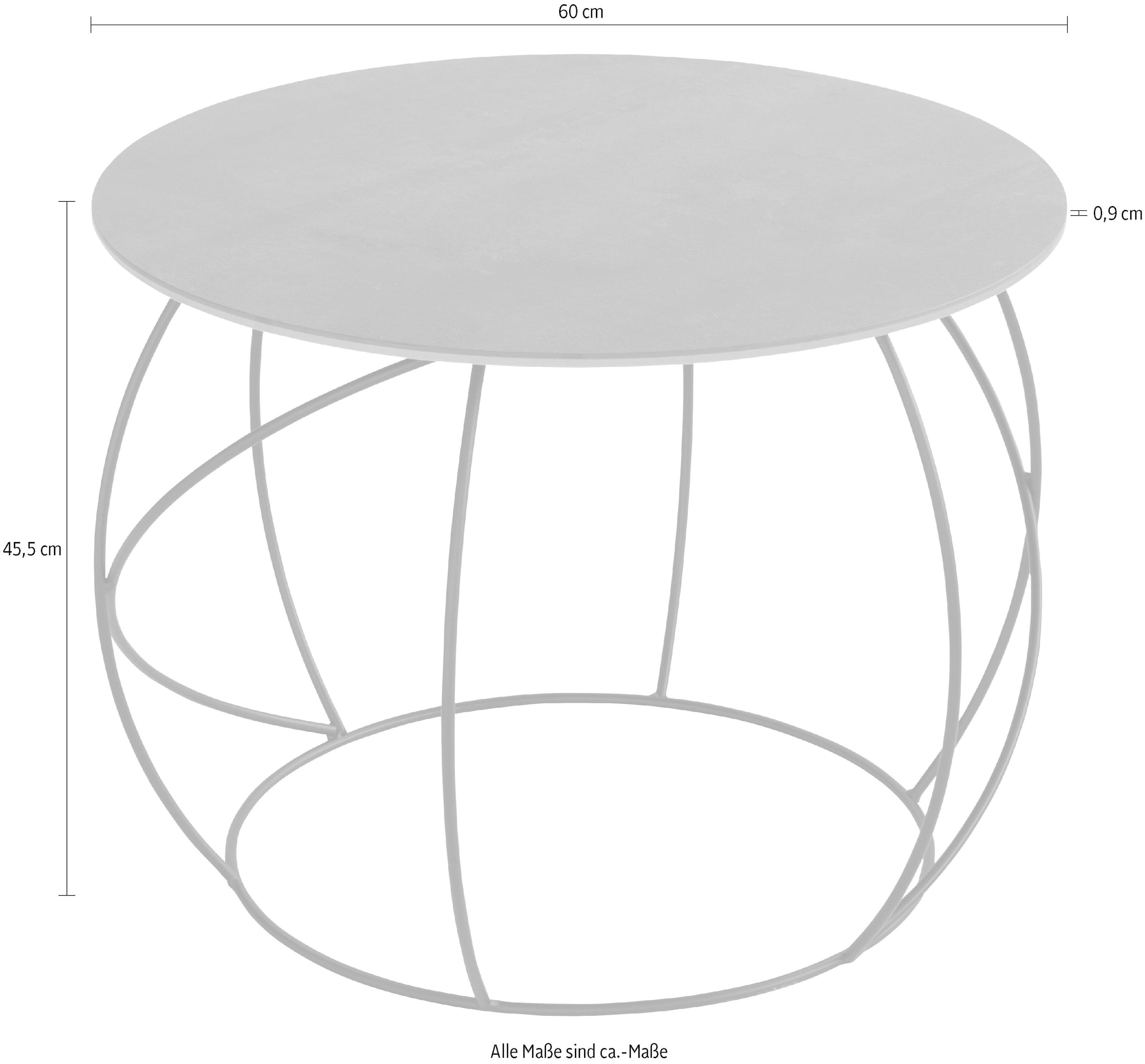Henke Möbel Beistelltisch, Tischplatte bestellen hochwertiger Keramik | BAUR aus