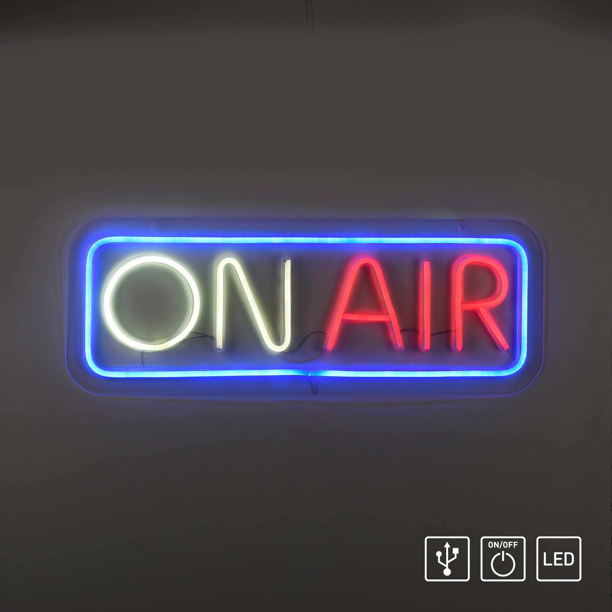 JUST LIGHT LED Wandleuchte »NEON-ONAIR«, 1 flammig, Leuchtmittel LED-Board | LED fest integriert