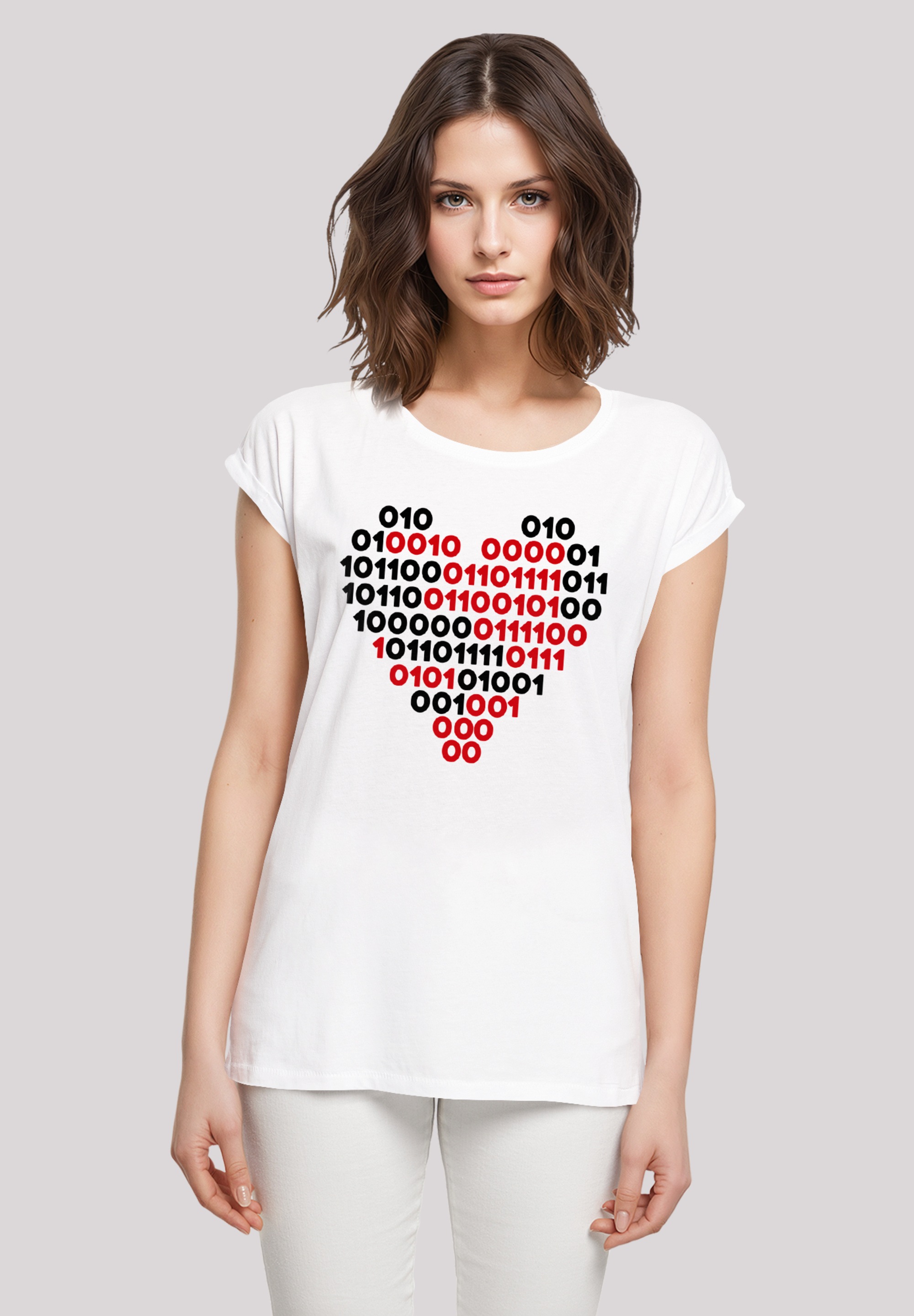 F4NT4STIC T-Shirt "I love you 01001001 Binary Code Herz Valentinstag", Prem günstig online kaufen