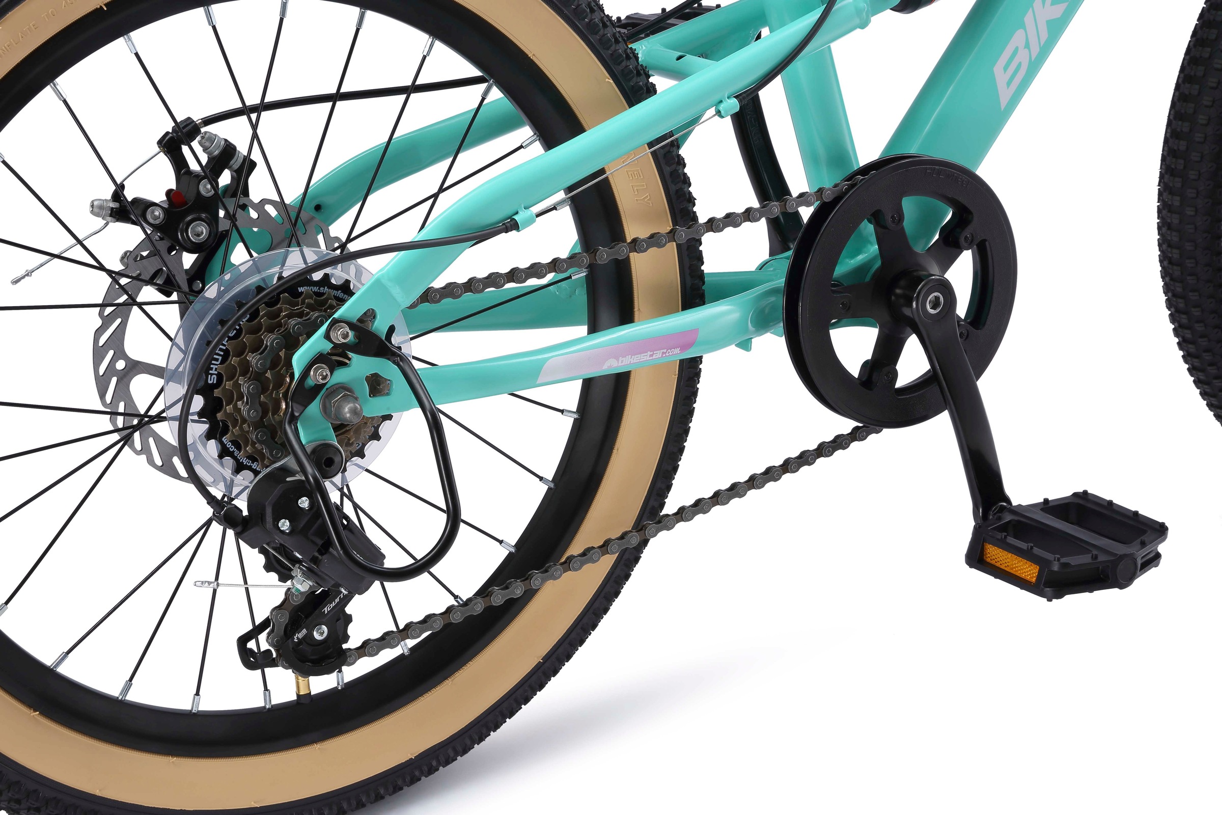 Bikestar Jugendfahrrad, 7 Gang, Shimano, RD-TY21 Schaltwerk, Kettenschaltung