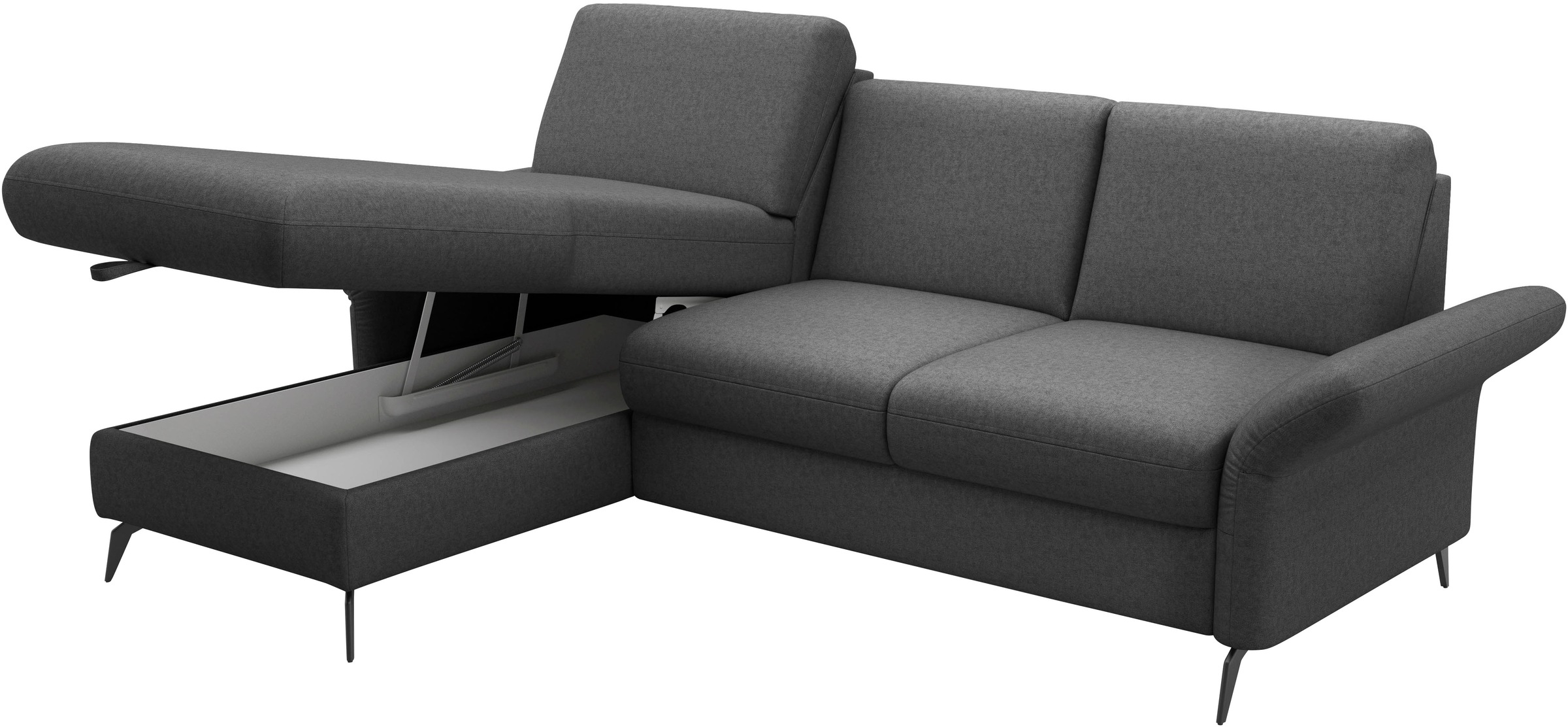 Home affaire Ecksofa »Rochelle«, optional: Armteilverstellung, klappbar, Bettkasen