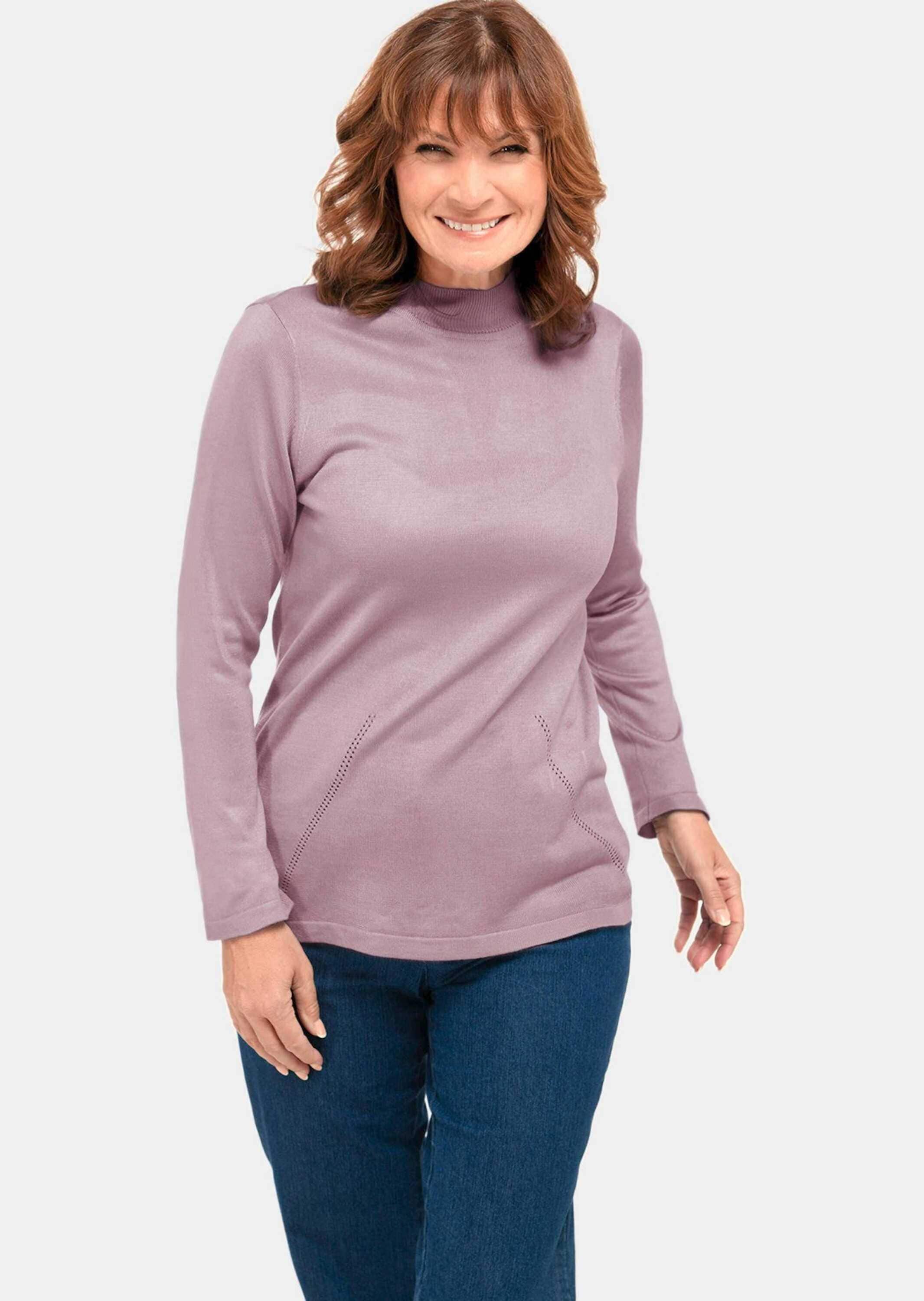 GOLDNER Strickpullover »Kurzgröße Unkomplizierter Stehbundpullover«