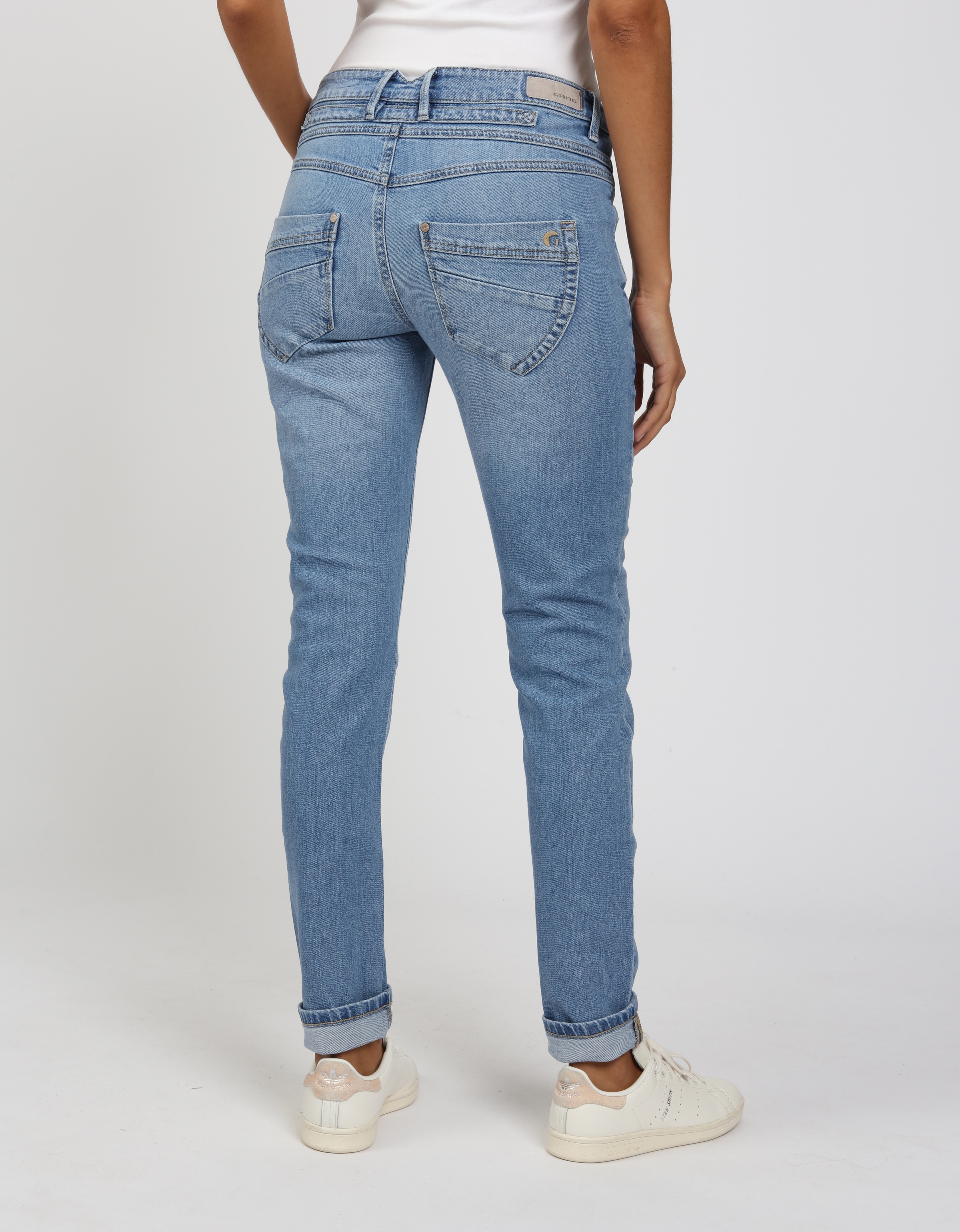 GANG Skinny-fit-Jeans "94MEDINA", mit stylischer halb offener Knopfleiste günstig online kaufen