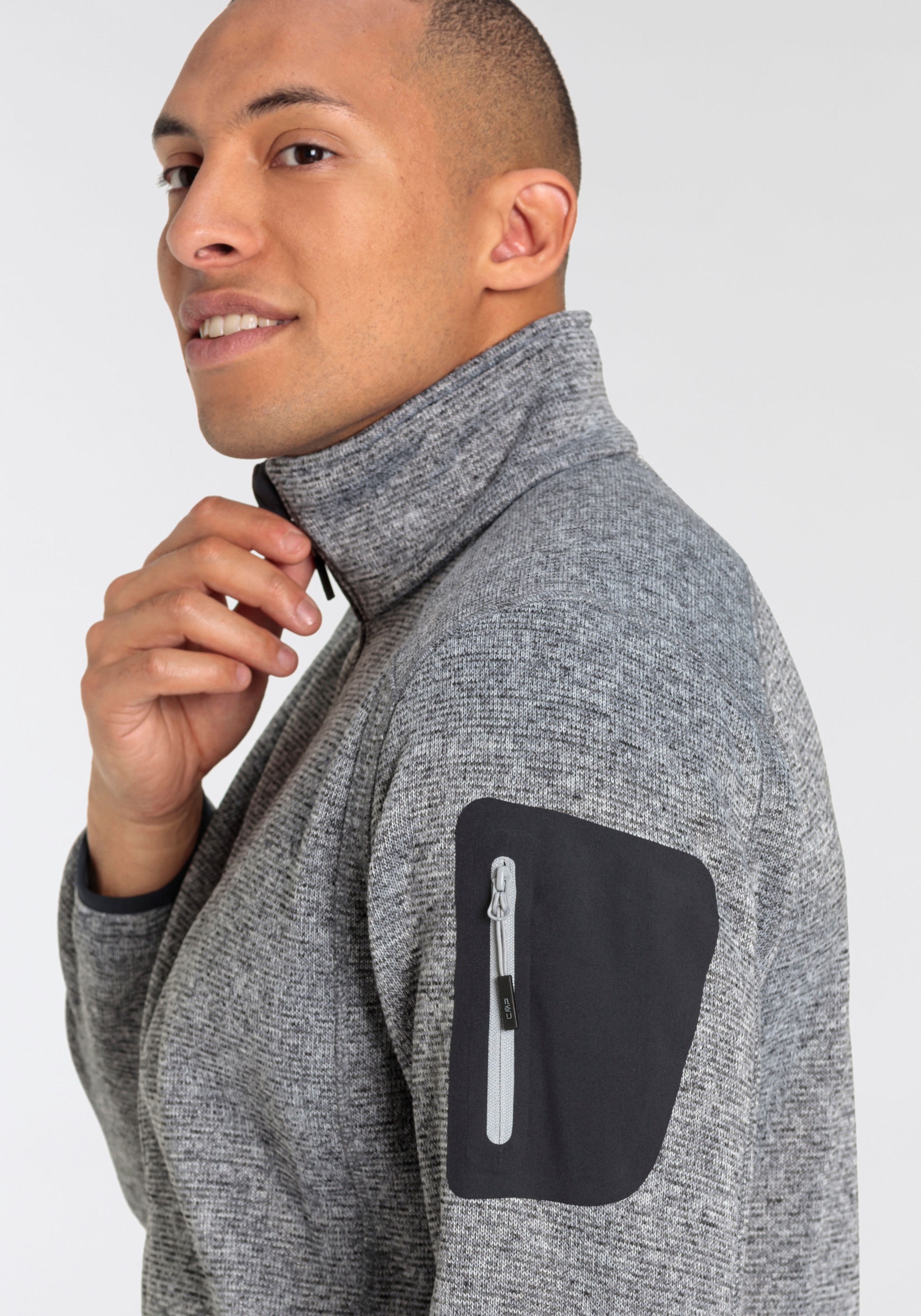 Thumbnail - CMP Strickfleecejacke "MAN JACKET" ohne Kapuze