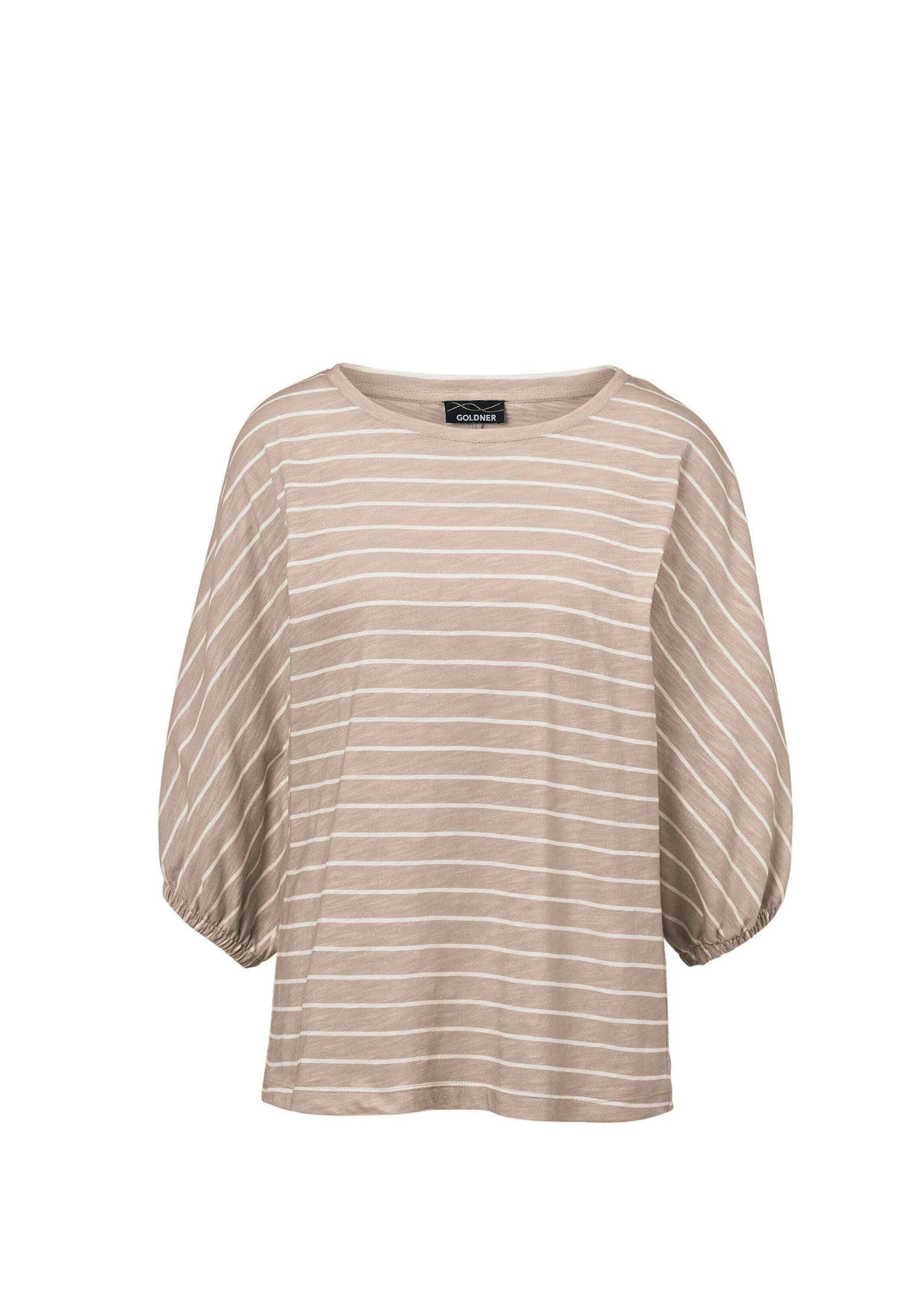 GOLDNER Kurzarmshirt "Shirt aus Effektgarn" Fledermausärmel günstig online kaufen