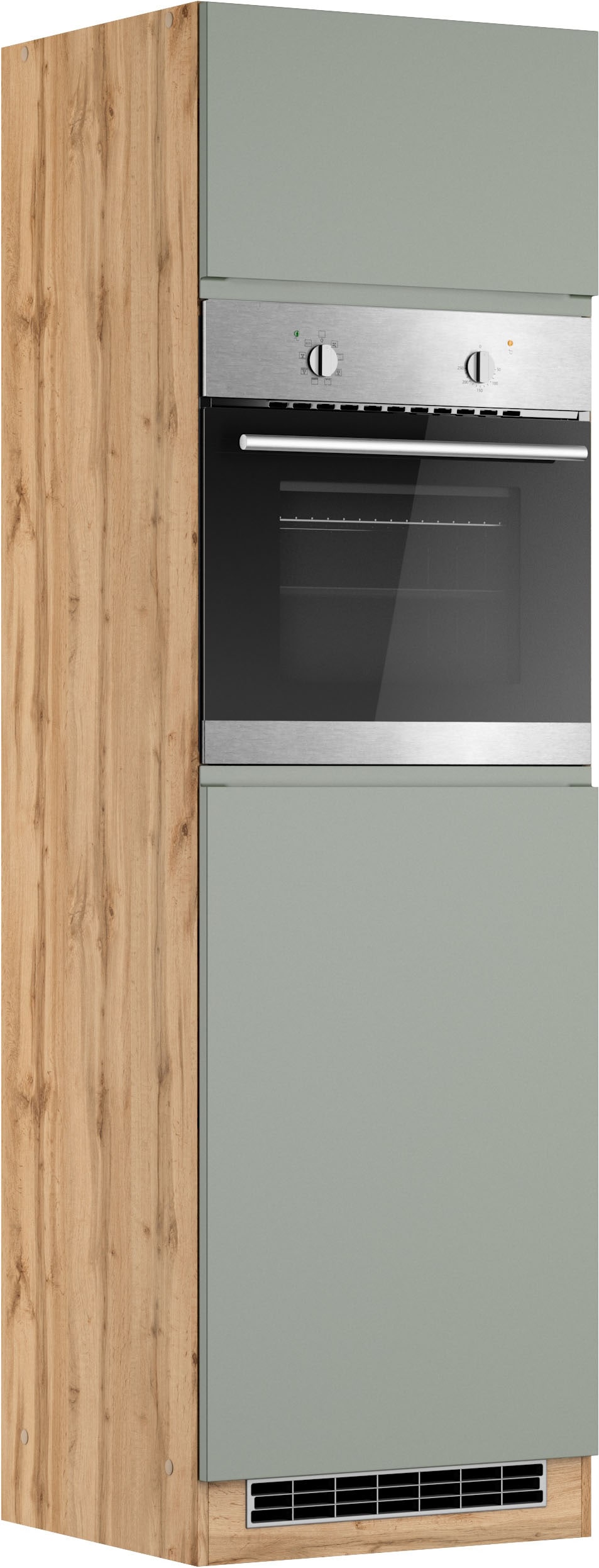 KOCHSTATION Backofen/Kühlumbauschrank "KS-Virginia,neu in verbesserter Ausführung" Stauraum, Softclose, Breite 60 cm, Höhe 200 cm, Nische für Ofen B/H/T: 56/59/55 cm