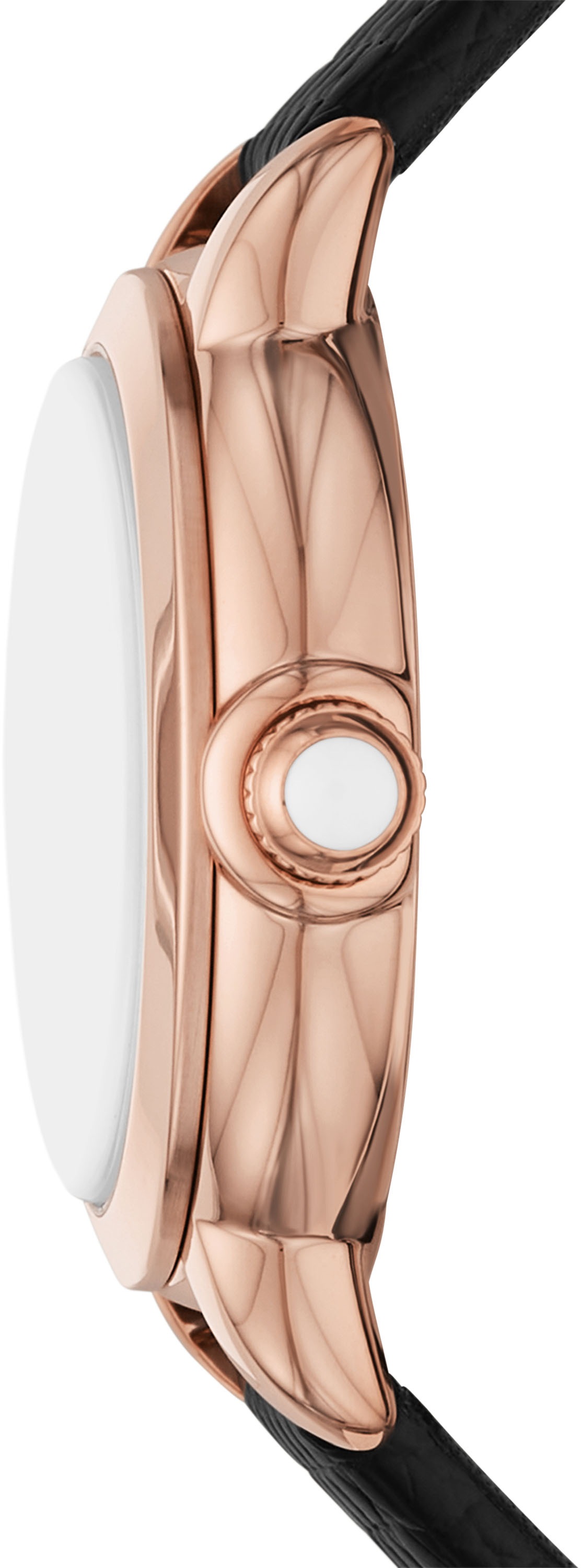 Emporio Armani Quarzuhr, Armbanduhr, Damenuhr, Lederarmband, analog