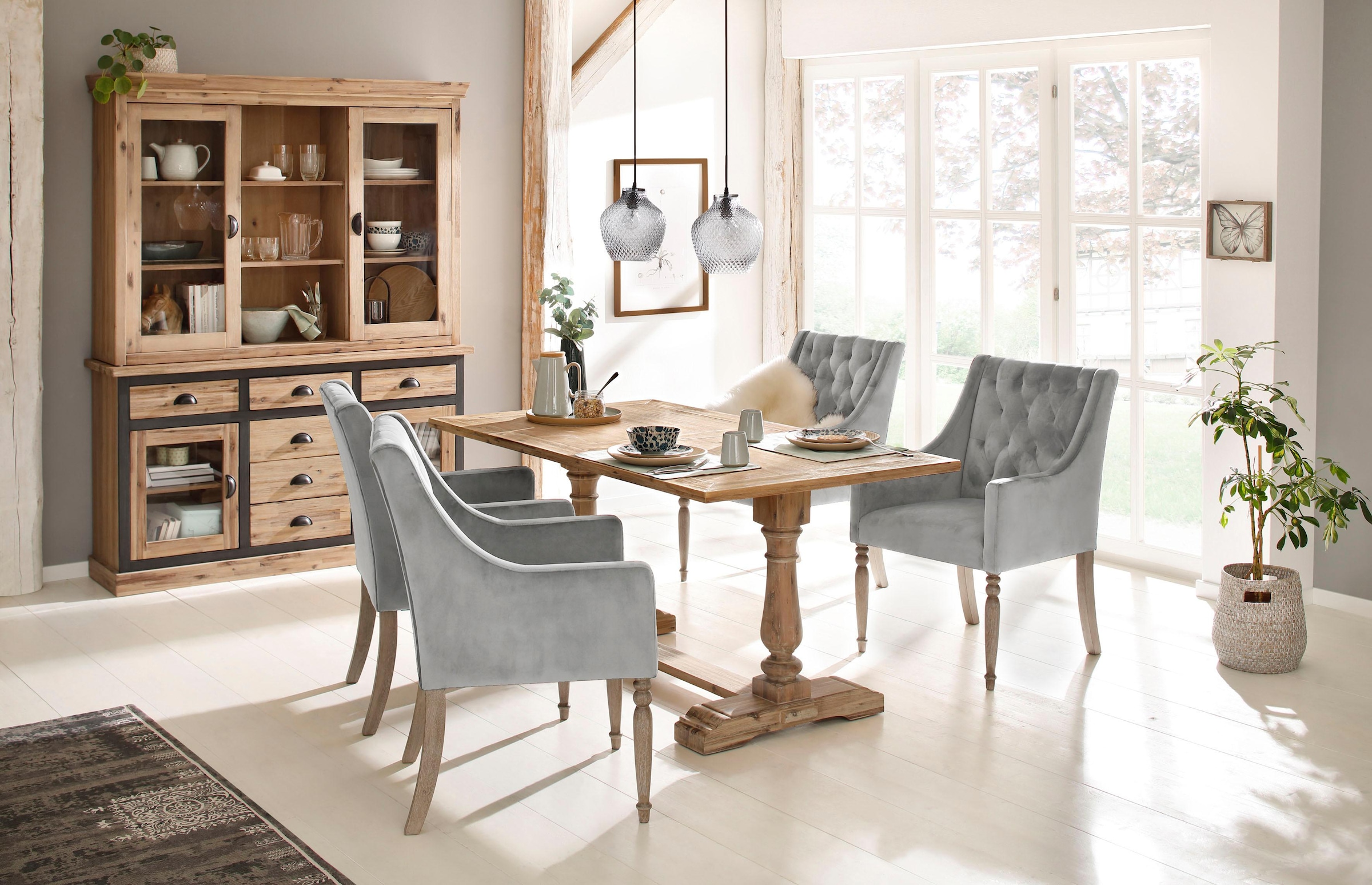 Home affaire Esszimmerstuhl »Tide, TOPSELLER!, OTTOs Choice«, Velvet, mit schöner Polsterung und massiven Birkenholzbeinen