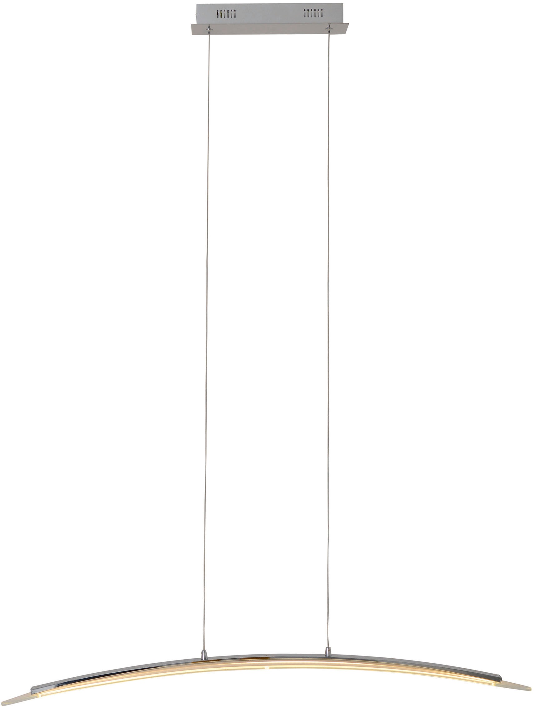 näve LED Pendelleuchte »Surf«, 1 flammig, Leuchtmittel LED-Modul | LED fest integriert, chromfarben, dimmbar mit Phasenan- und -abschnitt Dimmer, L: 100cm