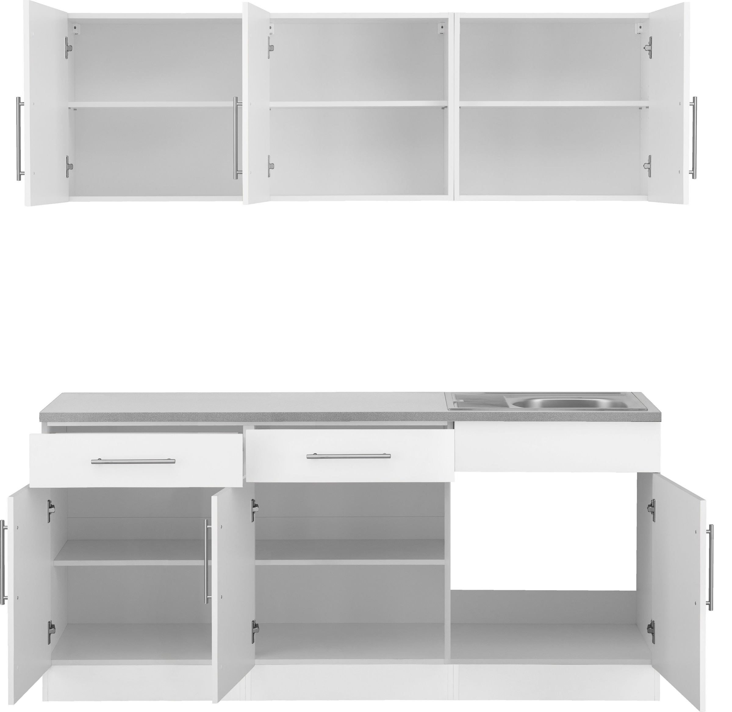 wiho Küchen Küche »Cali«, ohne E-Geräte, Breite 180 cm