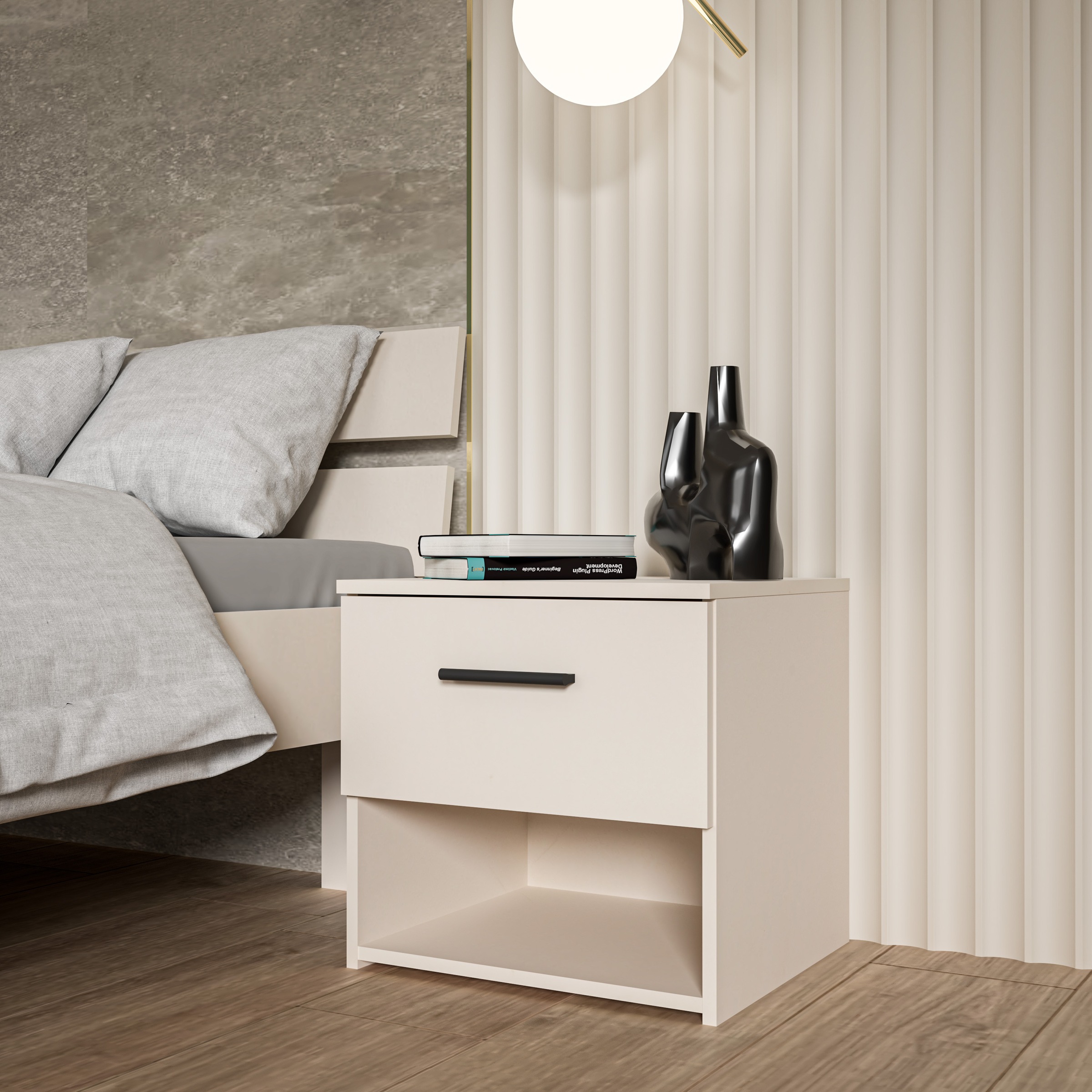 FORTE Nachtkommode, B/H/T 42,2/44,0/41,3 cm, Schublade günstig online kaufen