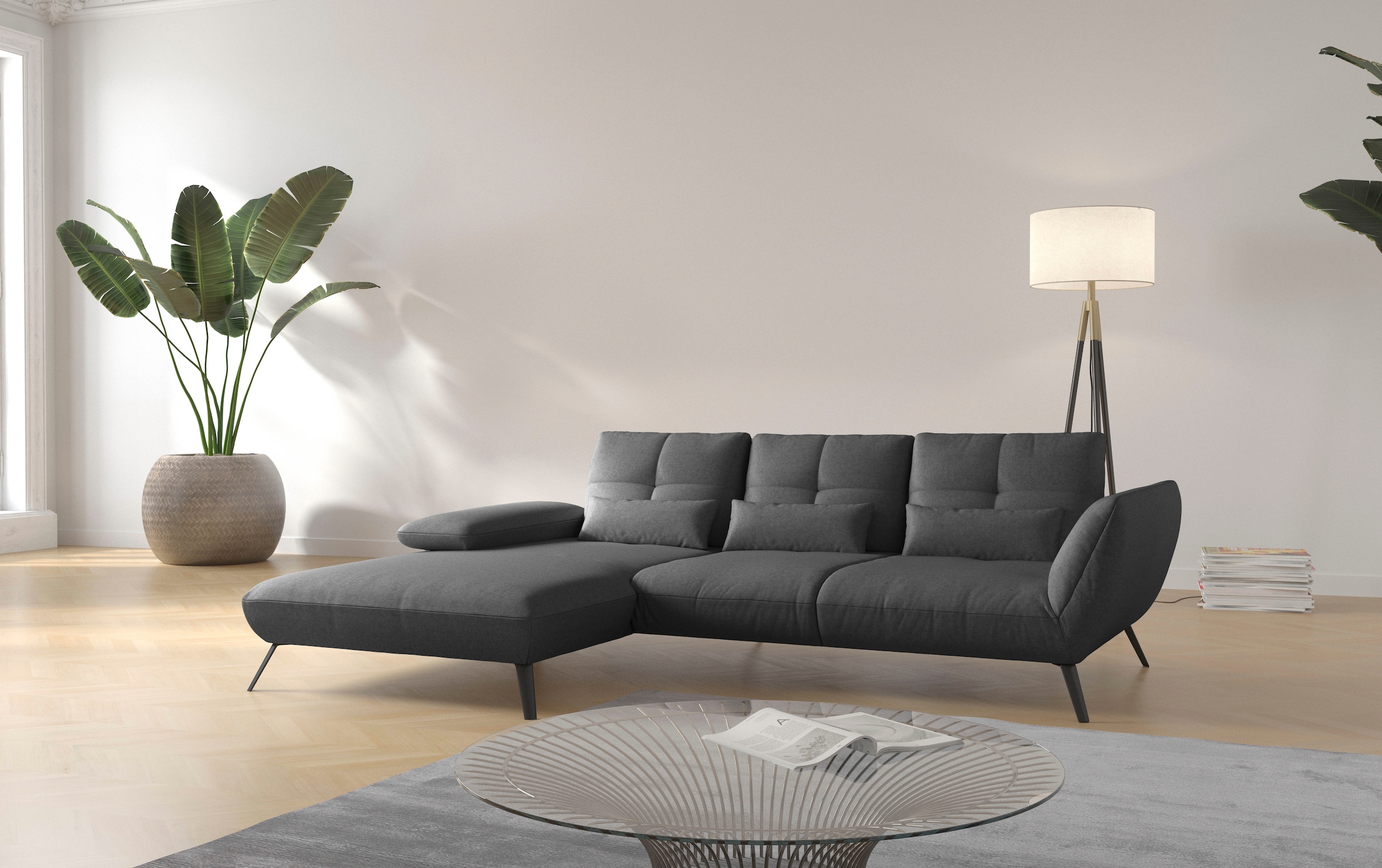 OTTO home Ecksofa "Mikado L-Form" inkl. Sitztiefenverstellung und Armteilverstellung