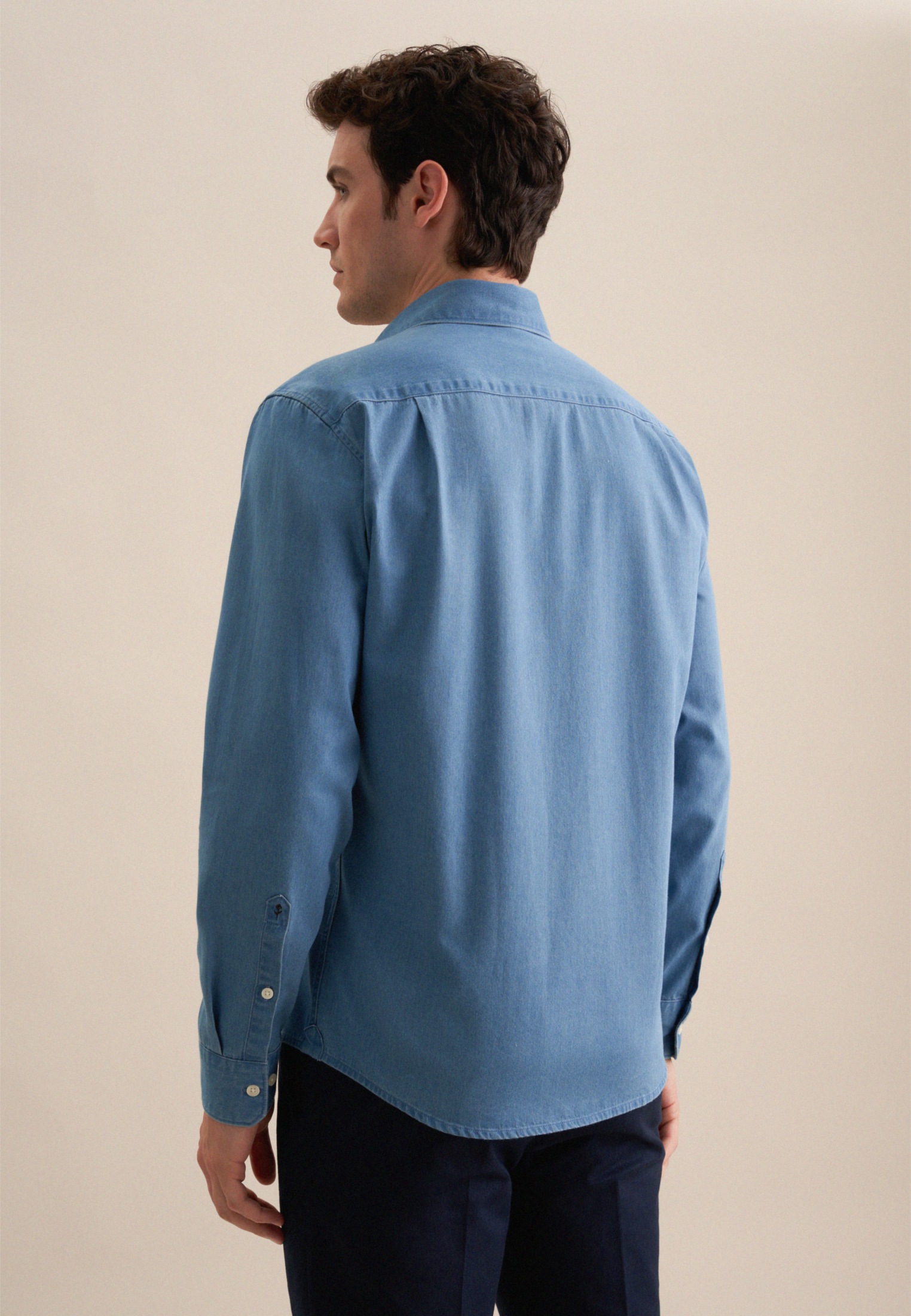 seidensticker Jeanshemd Regular 1/1 Kentkragen Denim günstig online kaufen