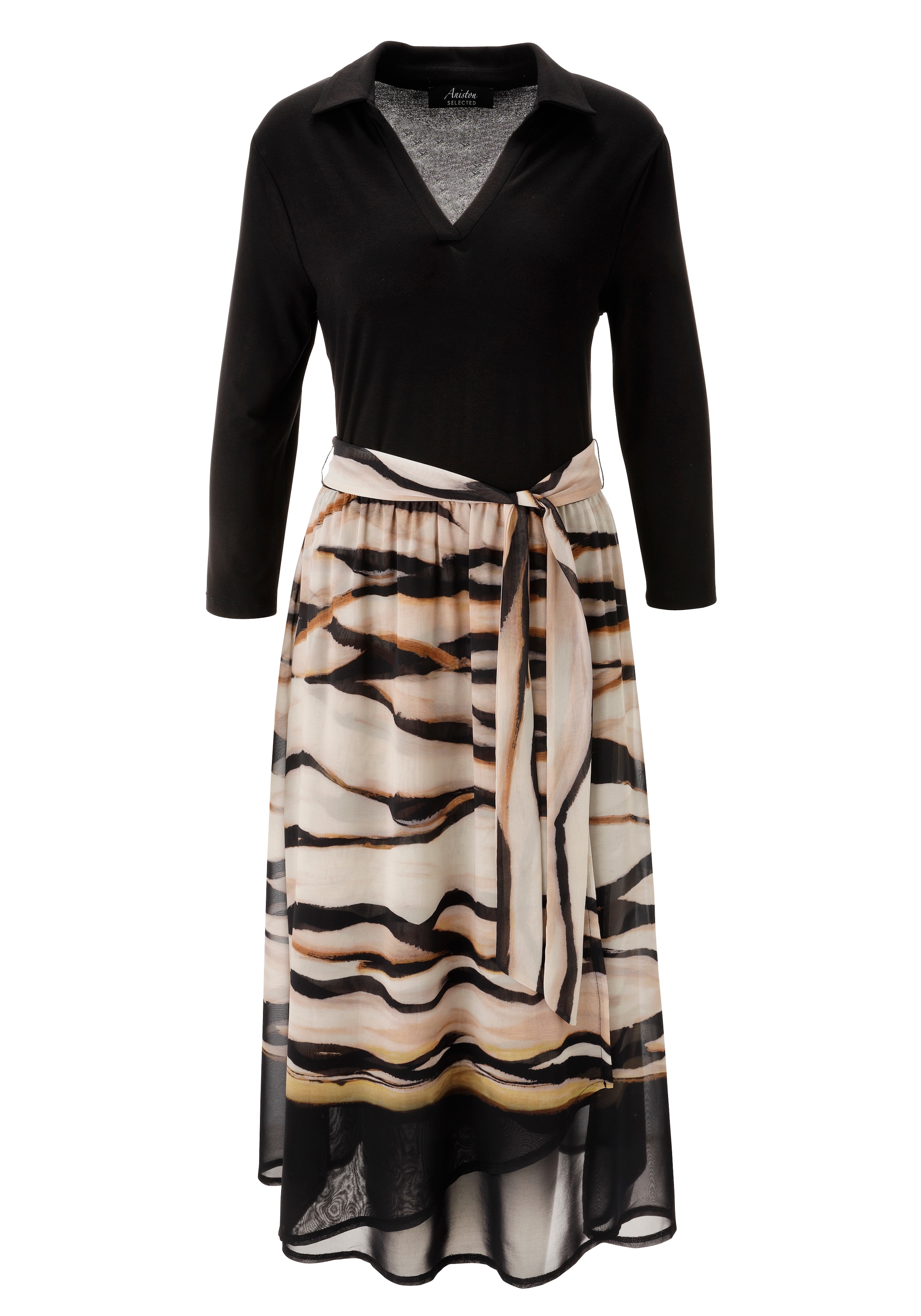 Aniston SELECTED Jerseykleid, mit abnehmbaren Bindeband - NEUE KOLLEKTION