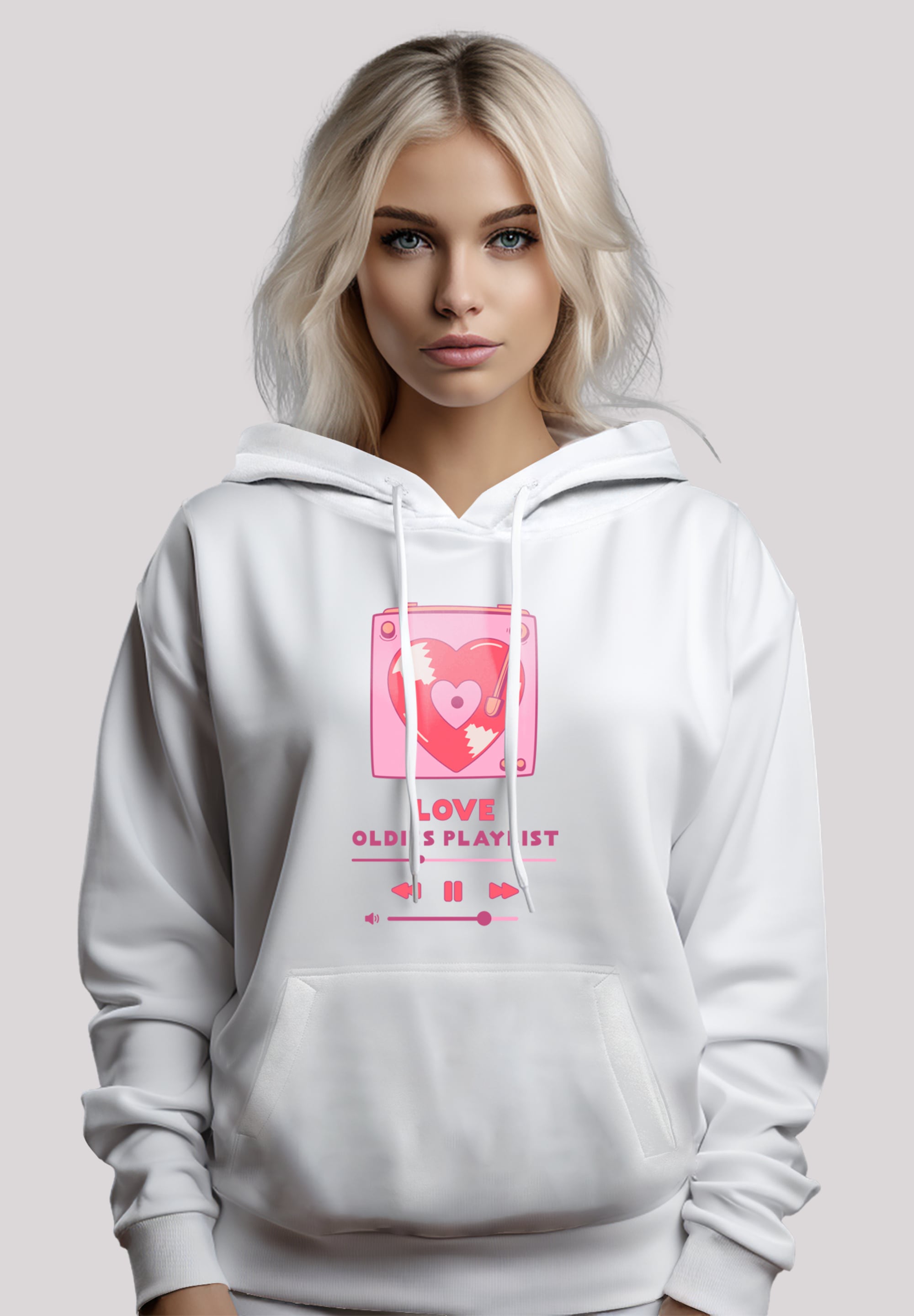 F4NT4STIC Kapuzenpullover "Love Oldies Playlist Valentinstag", Premium Qual günstig online kaufen