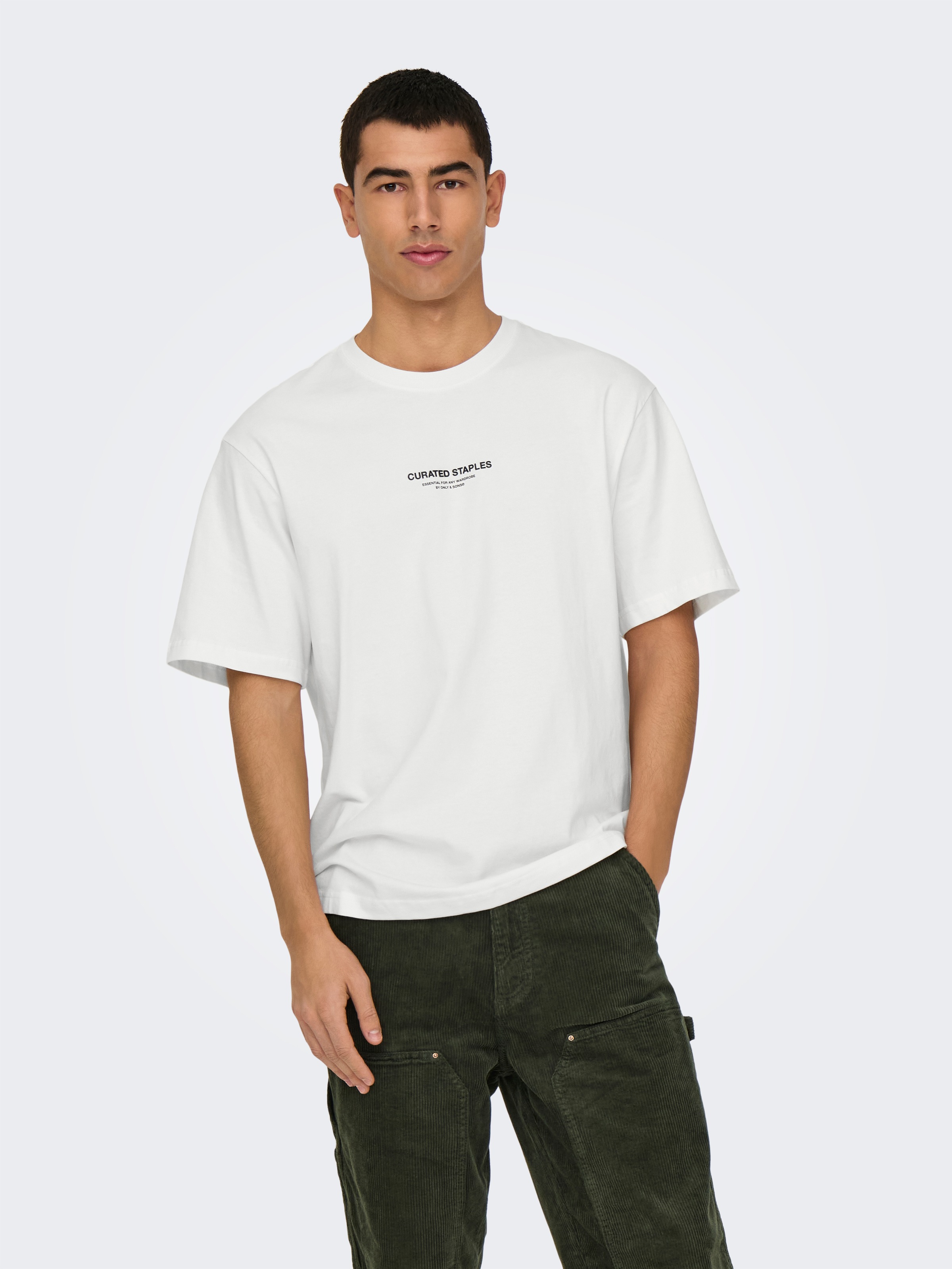 ONLY & SONS Rundhalsshirt »ONSCURATED RLX PRINT SS TEE«