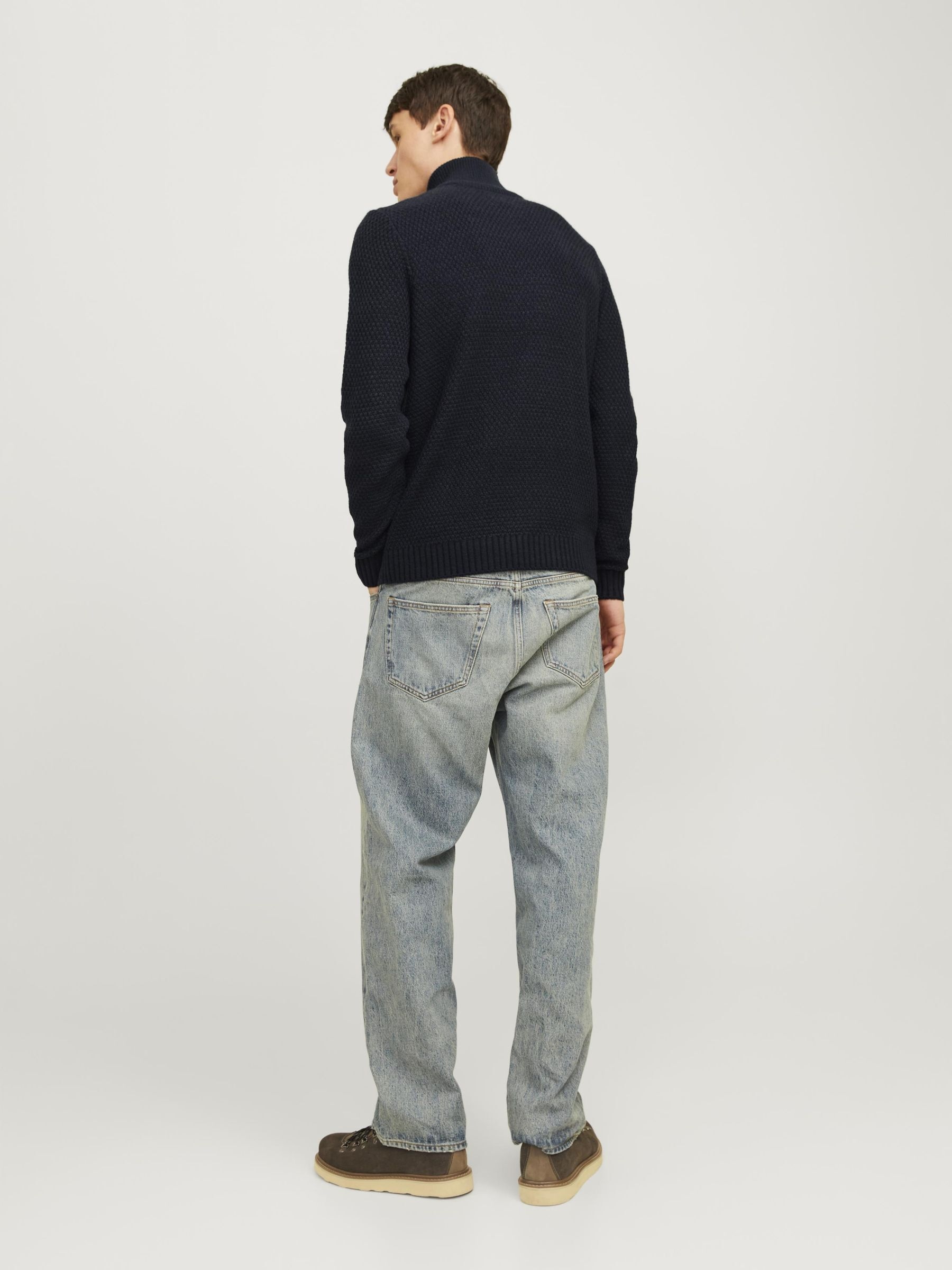 Jack & Jones Troyer »JJCRAIG KNIT HALF ZIP«, mit Zopfmuster