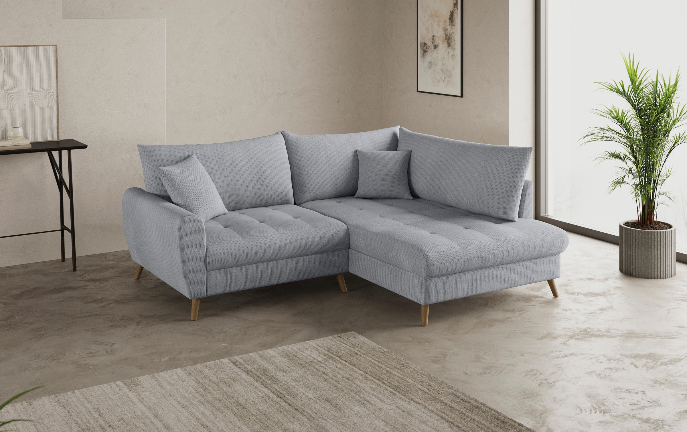 Mr. Couch Ecksofa »Blackburn II L-Form«, Wahlweise mit Kaltschaumpolsterung bis 140 kg belastbar