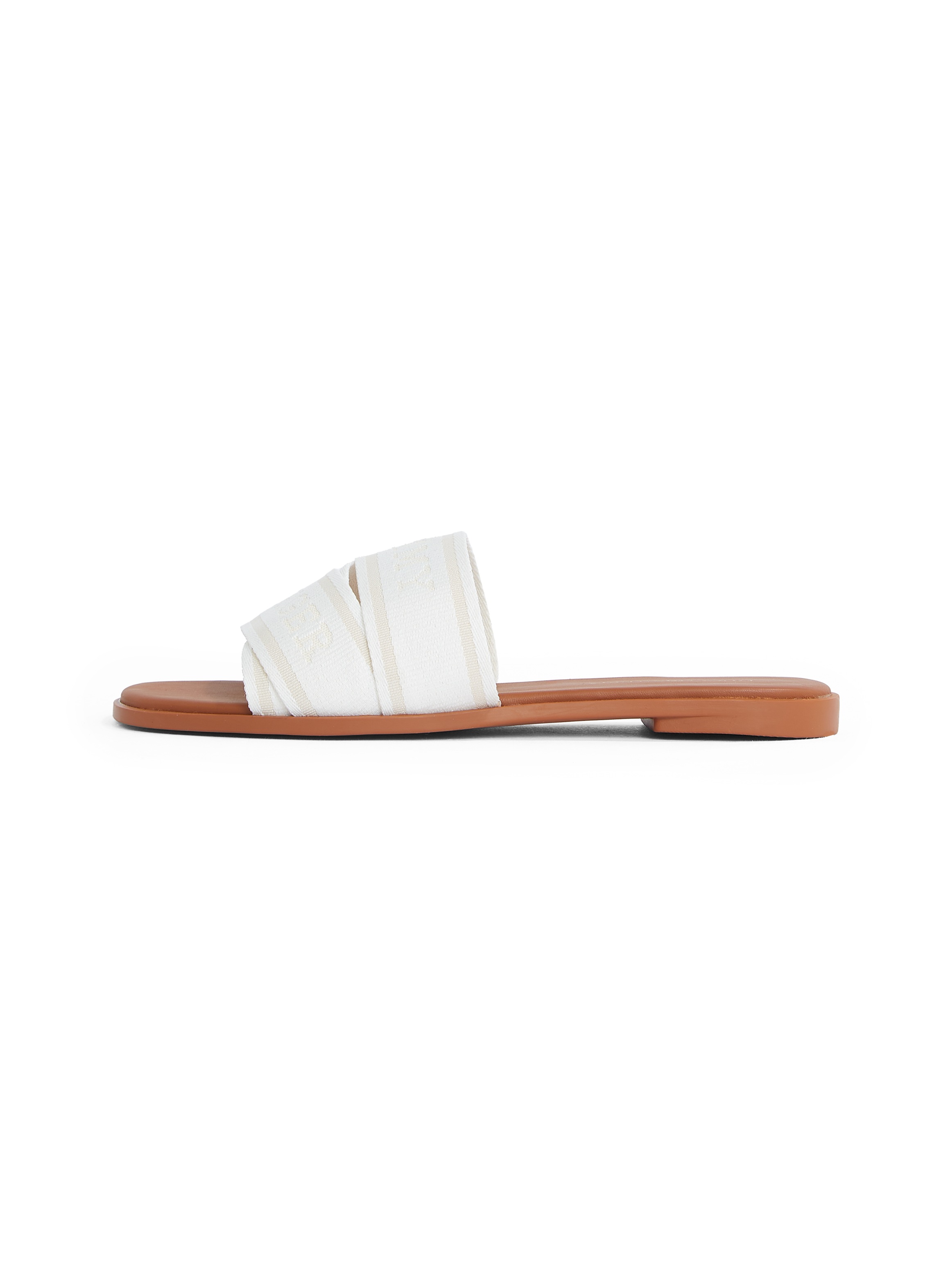 Tommy Hilfiger Pantolette »TOMMY HILFIGER WEBBING MULE«, Blockabsatz, Sommerschuh, Bequemschuh, Flats mit Logoschriftzug