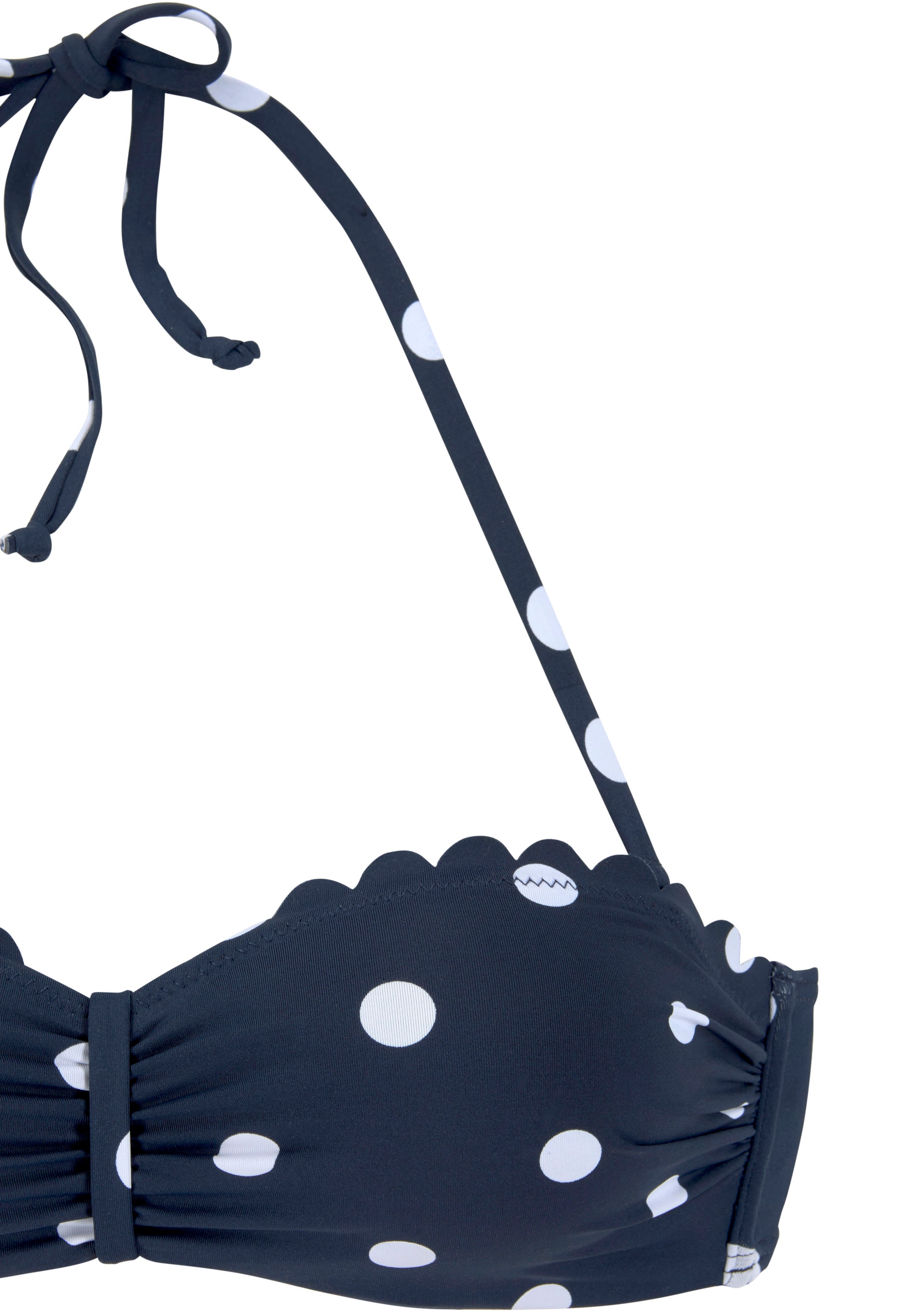 LASCANA Bügel-Bandeau-Bikini-Top »Jada«, mit Muschelkante