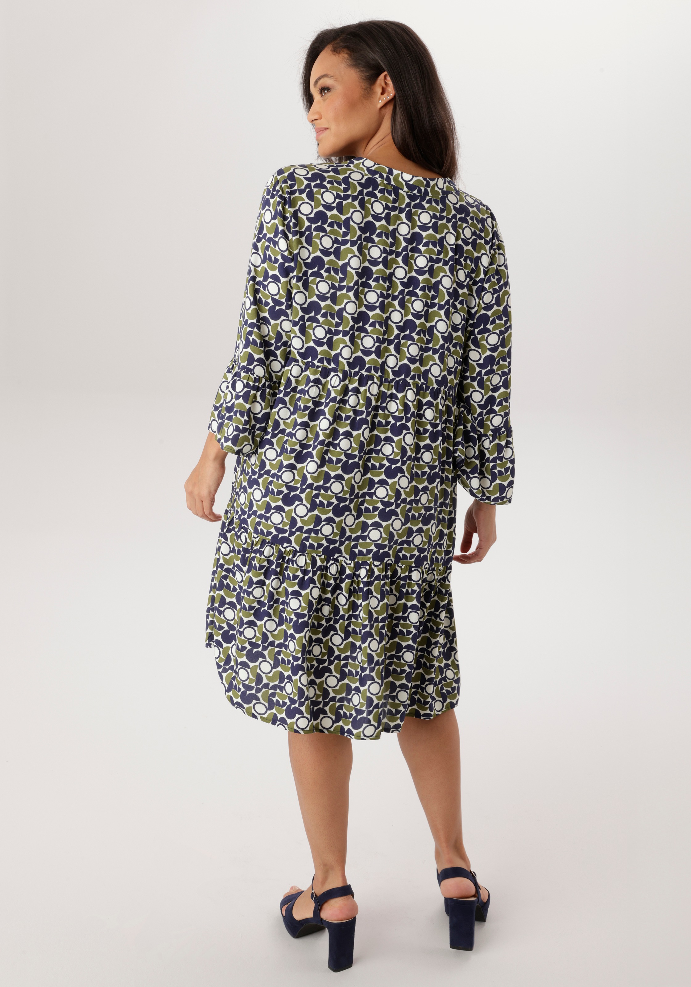 Thumbnail - Aniston PLUS Sommerkleid mit modernem Punkte-Druck - NEUE KOLLEKTION