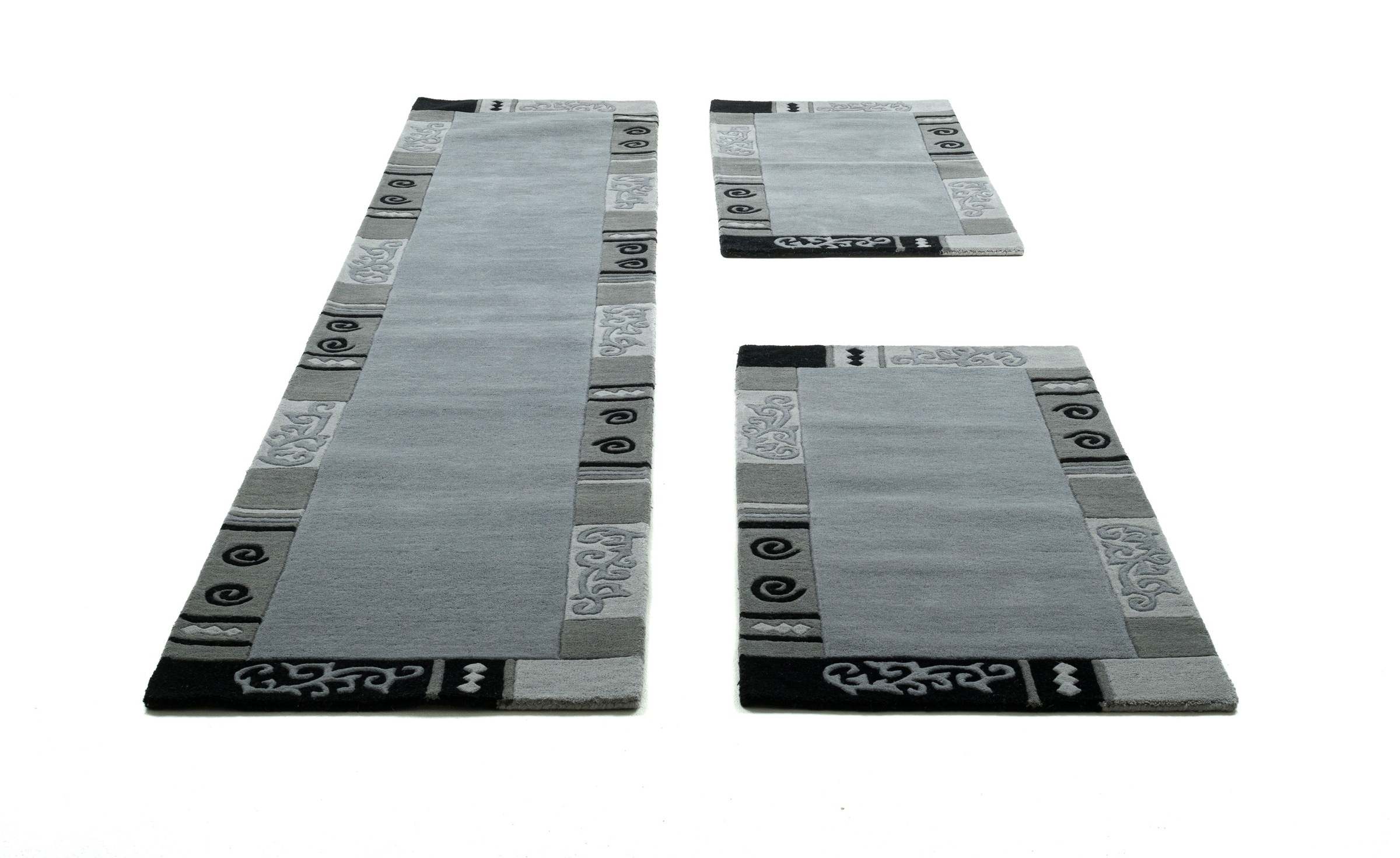 THEKO Ambadi Bed Runner Set Gray 70x340 cm 3